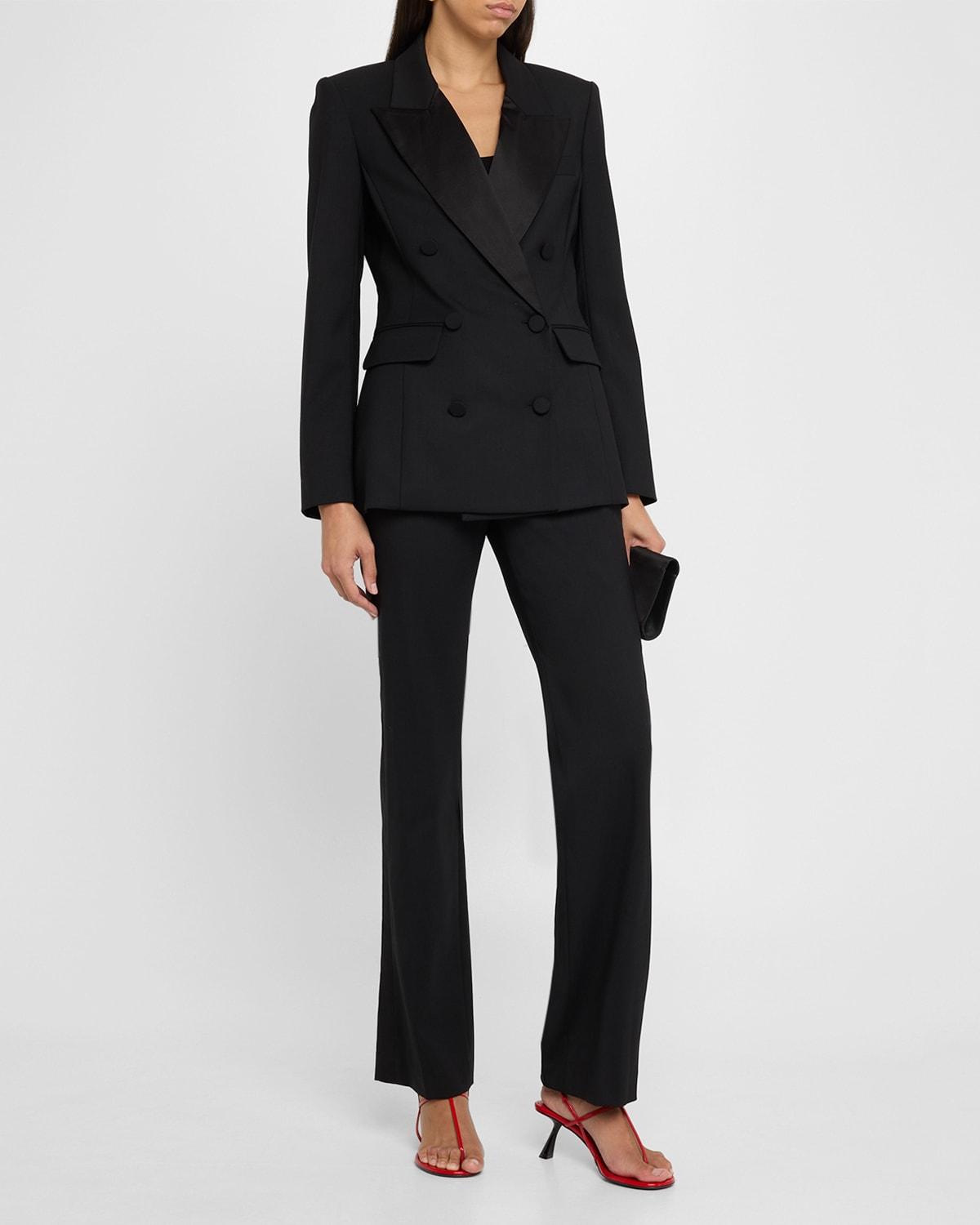 high-rise seasonless wool tuxedo trousers