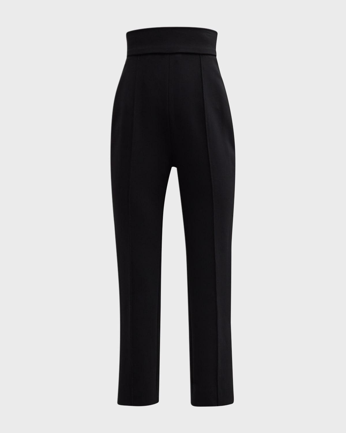 high-rise skinny-leg ankle crepe pants
