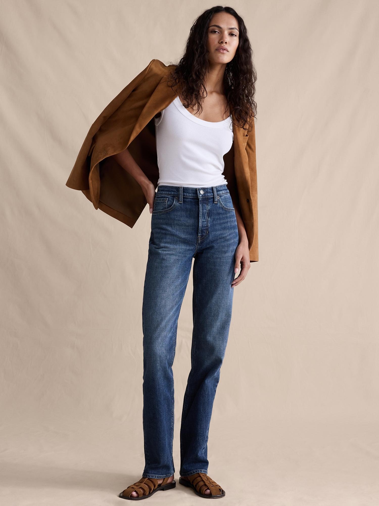 high-rise slim jean