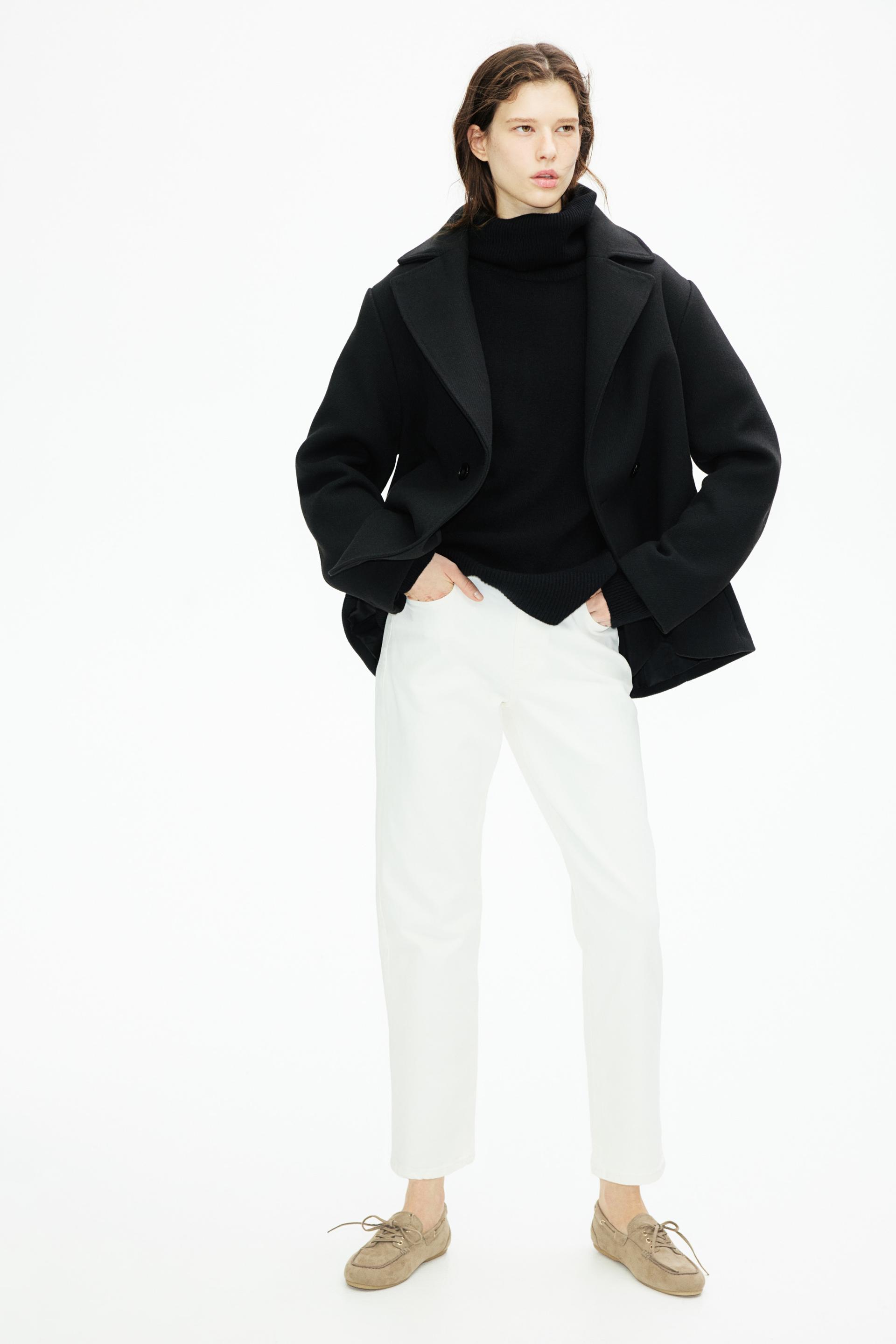 high rise slim straight ankle jeans