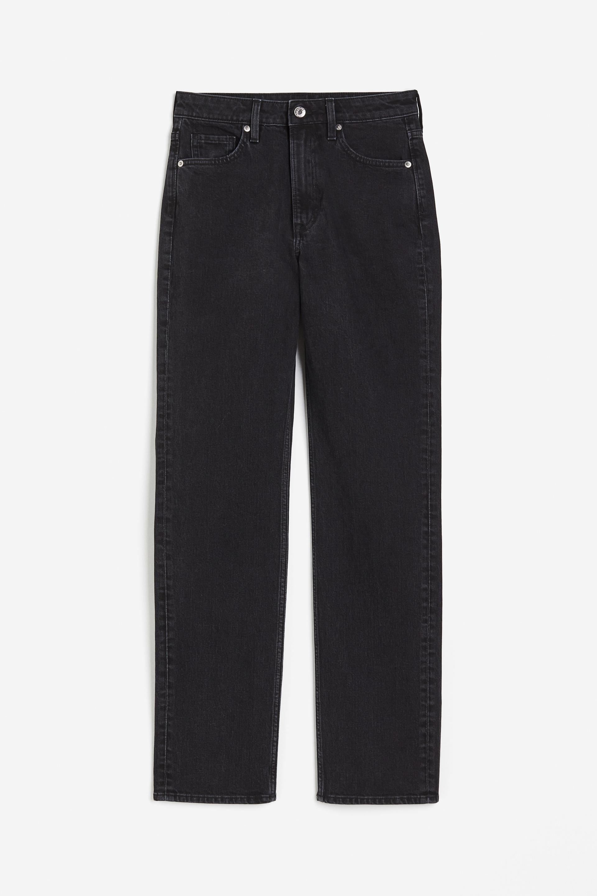 high rise slim straight leg jeans