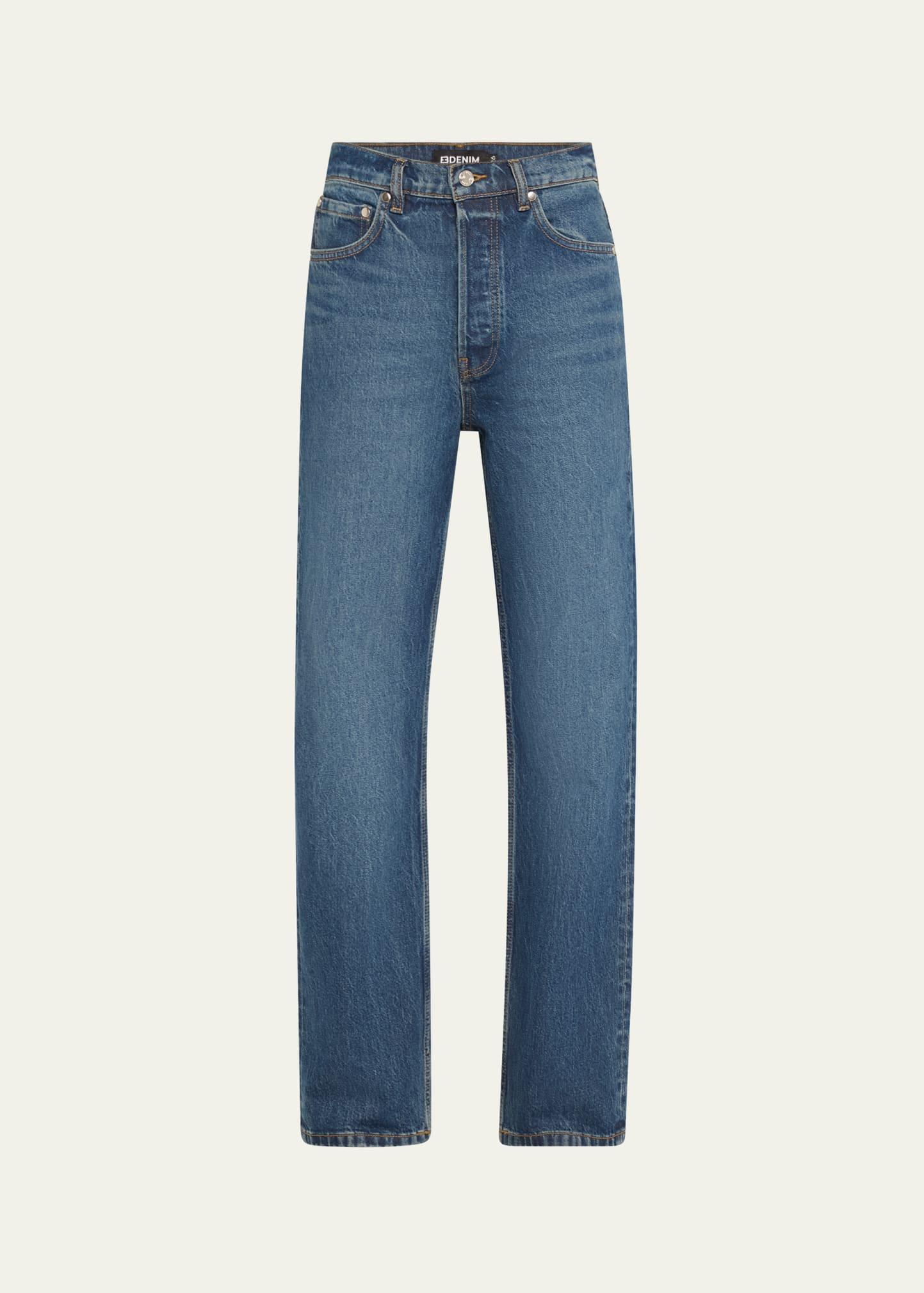 high-rise straight jeans