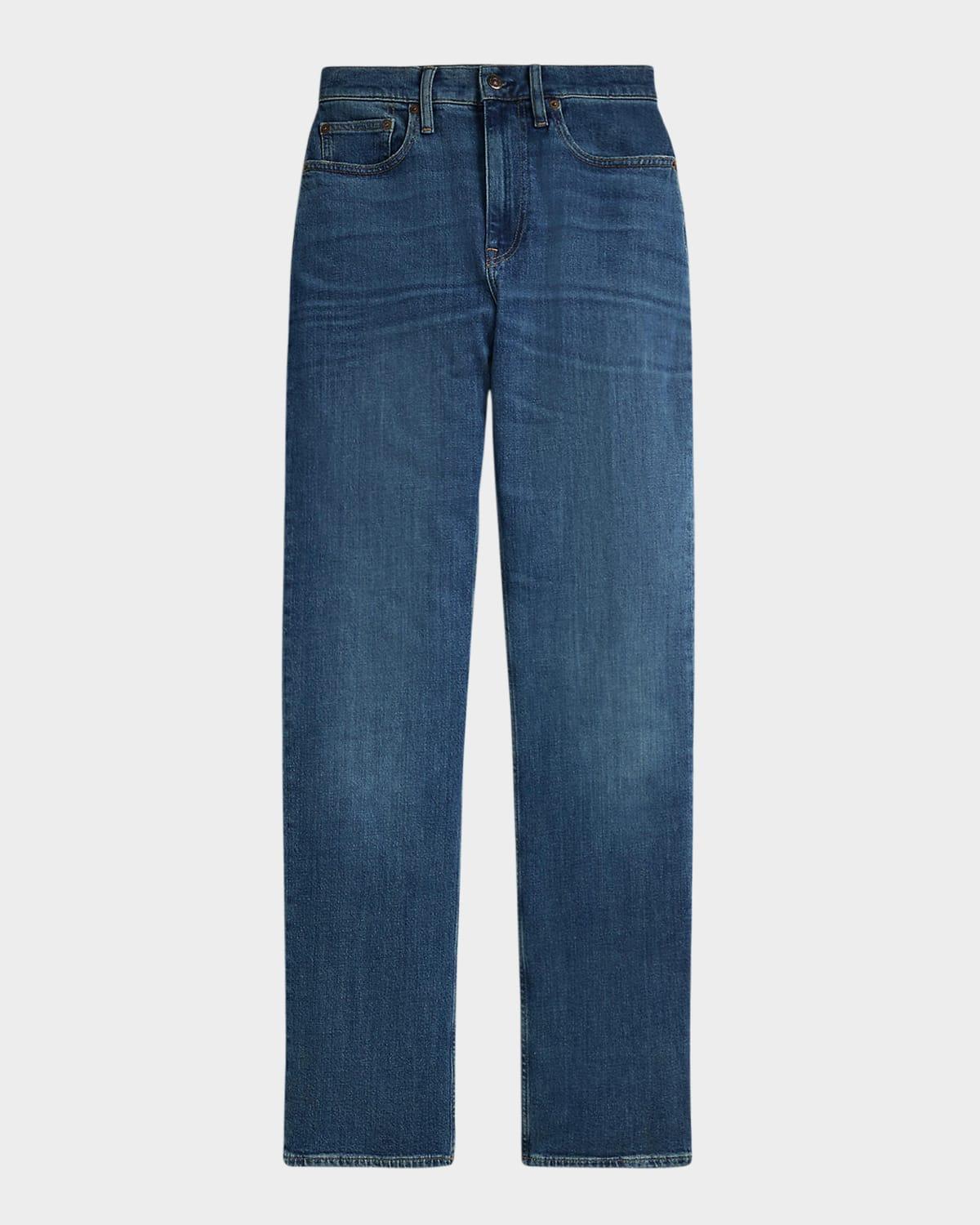 high-rise straight jeans