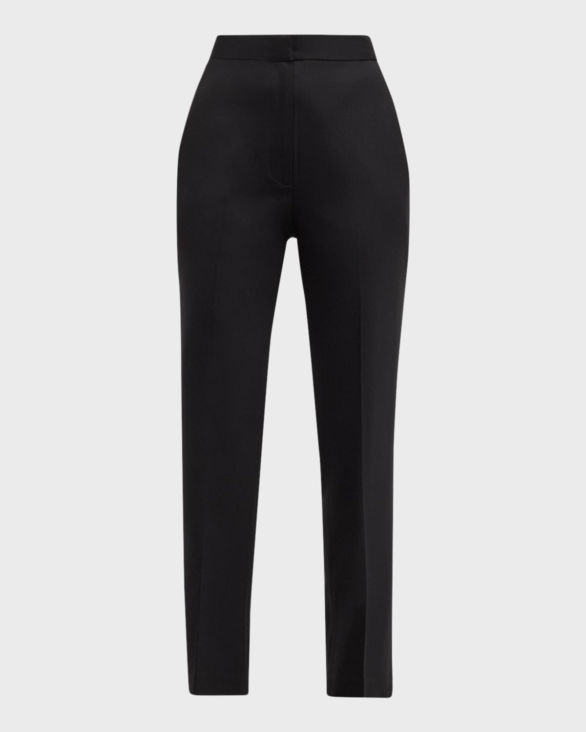 high-rise straight-leg crop cigarette pants