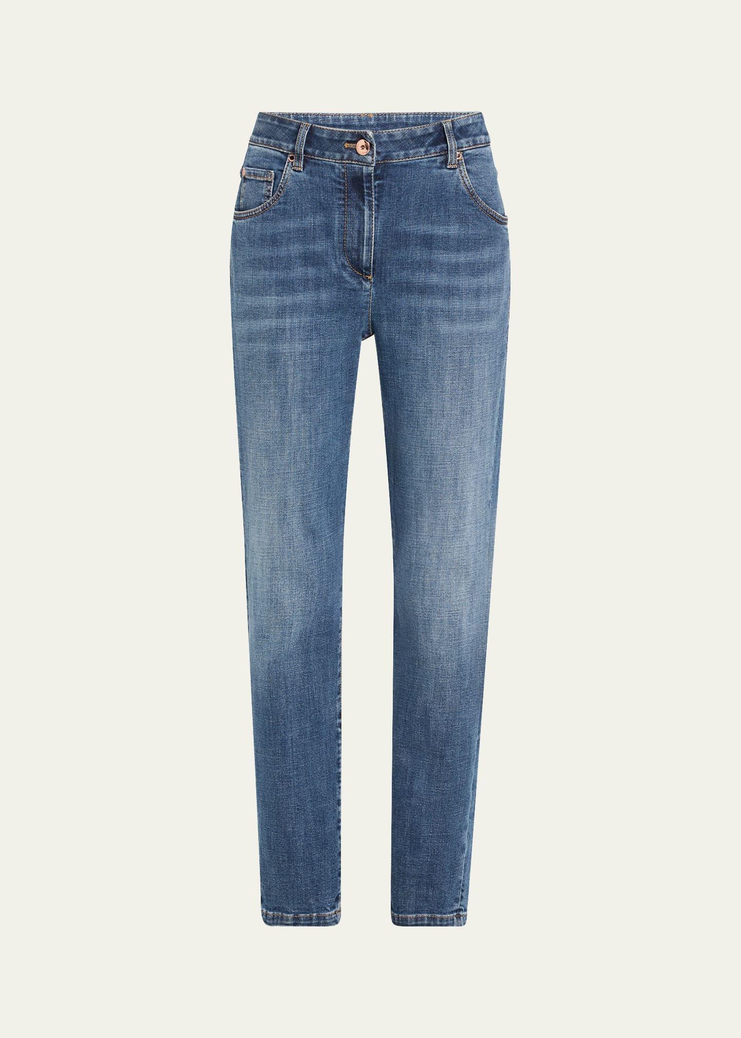 high-rise stretch skinny-leg jeans