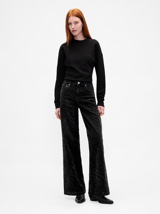 high rise stride wide-leg jeans