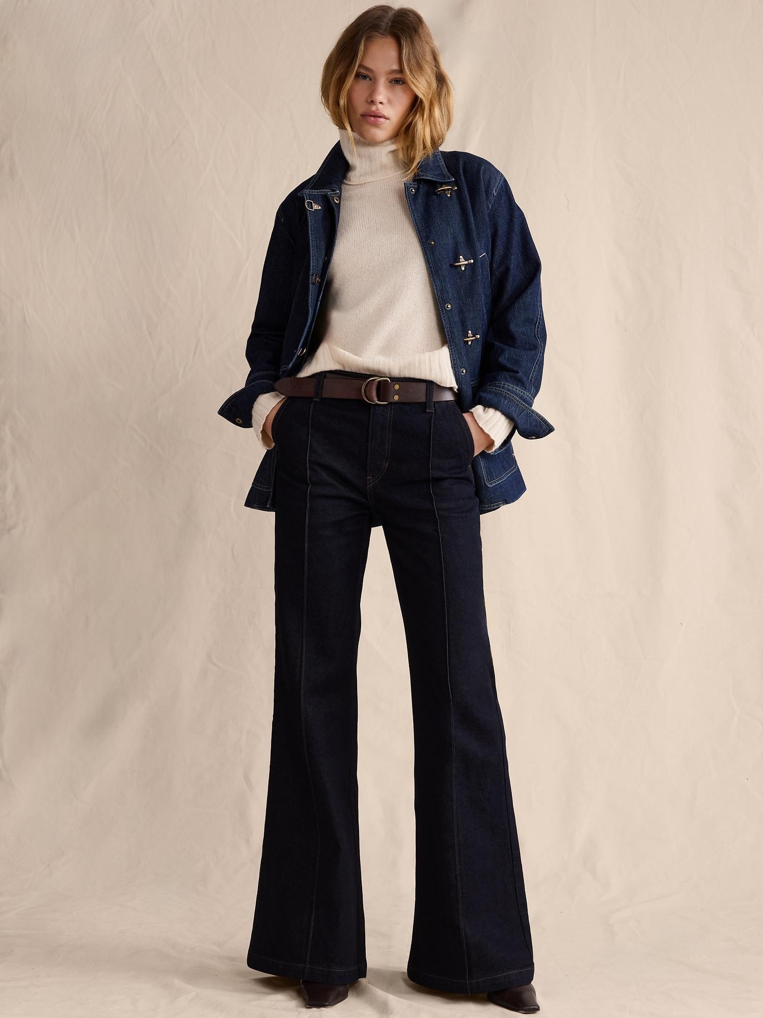 high-rise super flare jean