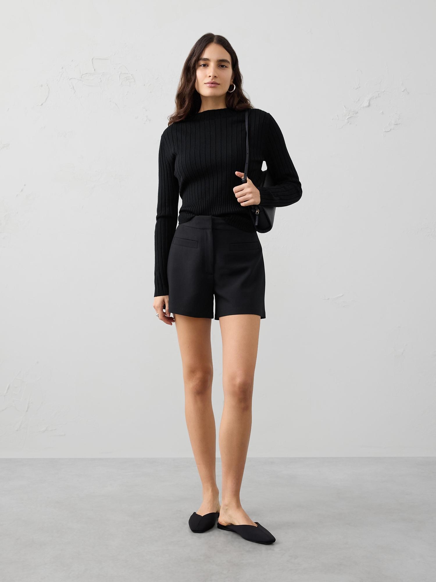 high-rise trouser short