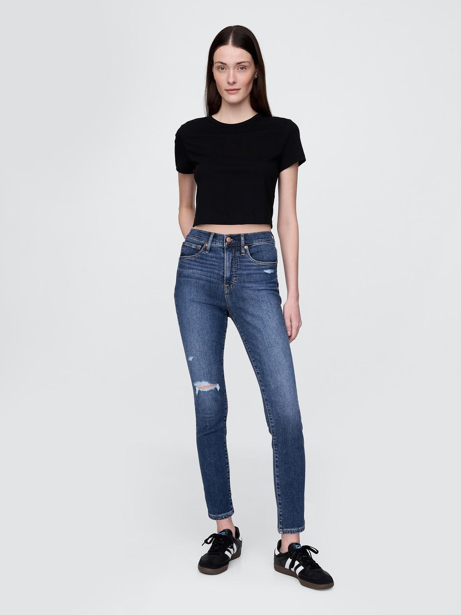 high rise true skinny jeans