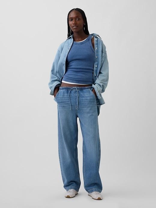 high rise ultrasoft easy barrel jeans