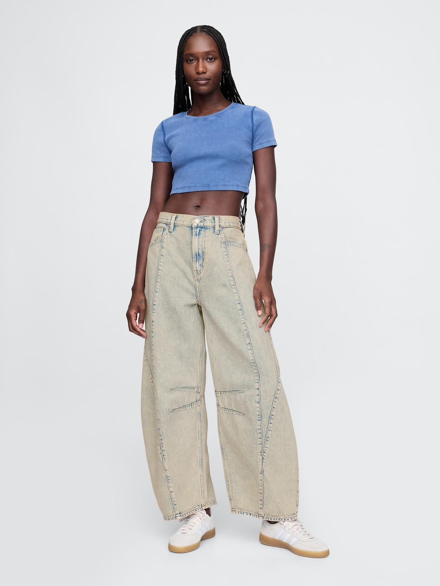 high rise ultrasoft horseshoe jeans