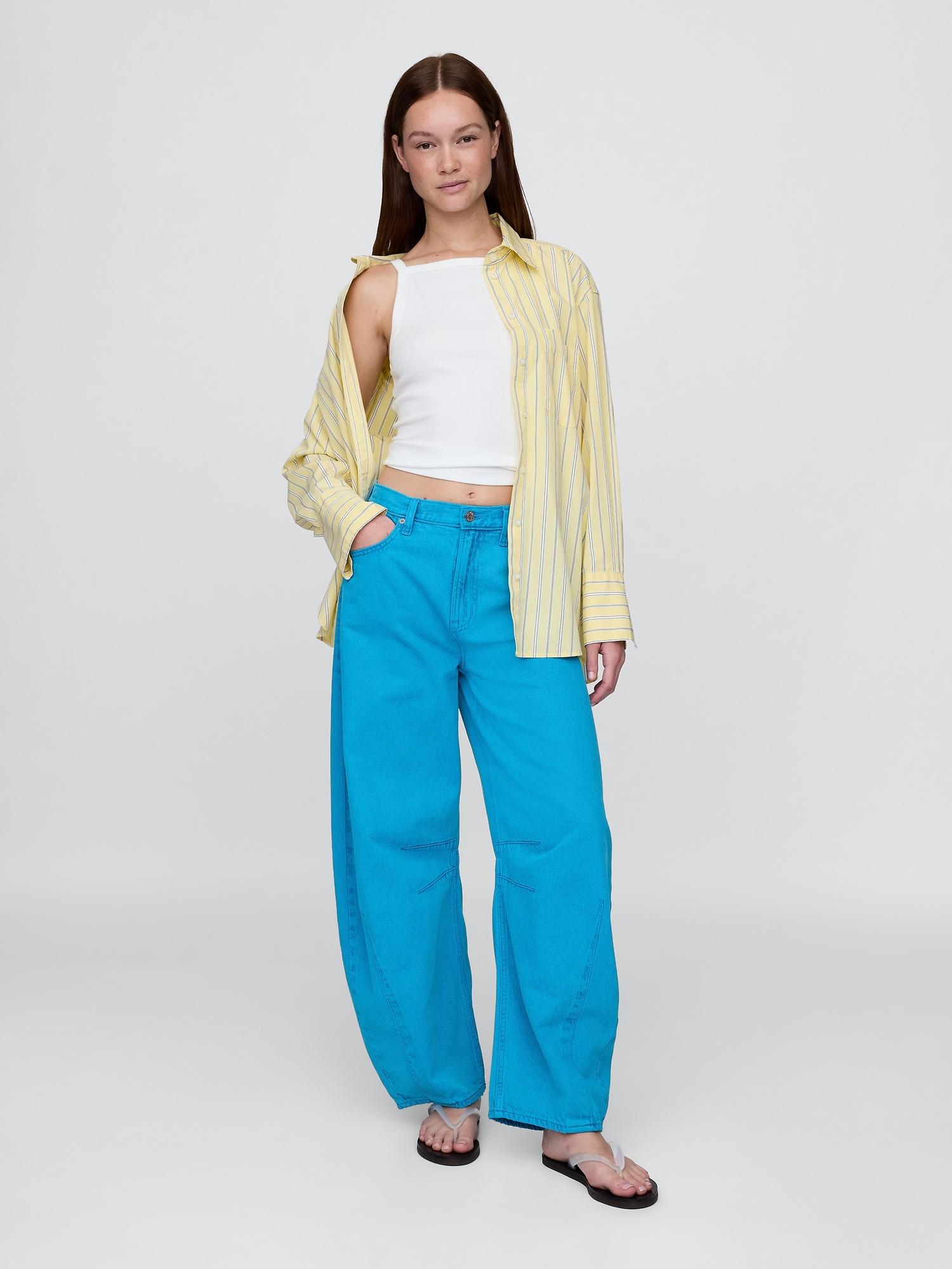 high rise ultrasoft horseshoe jeans