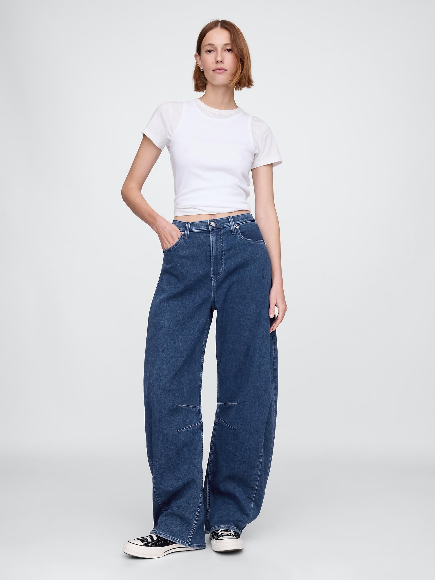high rise ultrasoft horseshoe jeans