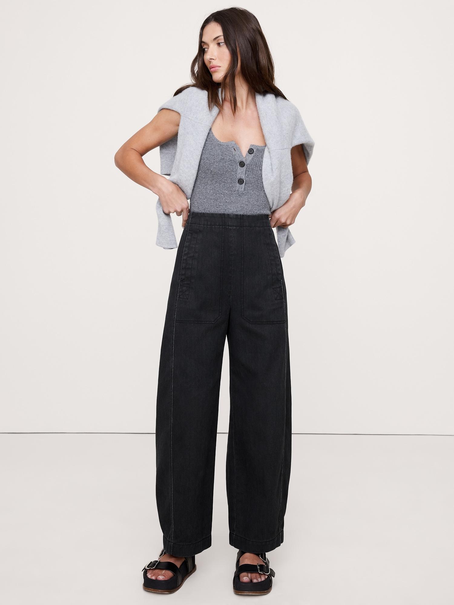 high-rise utility barrel pant