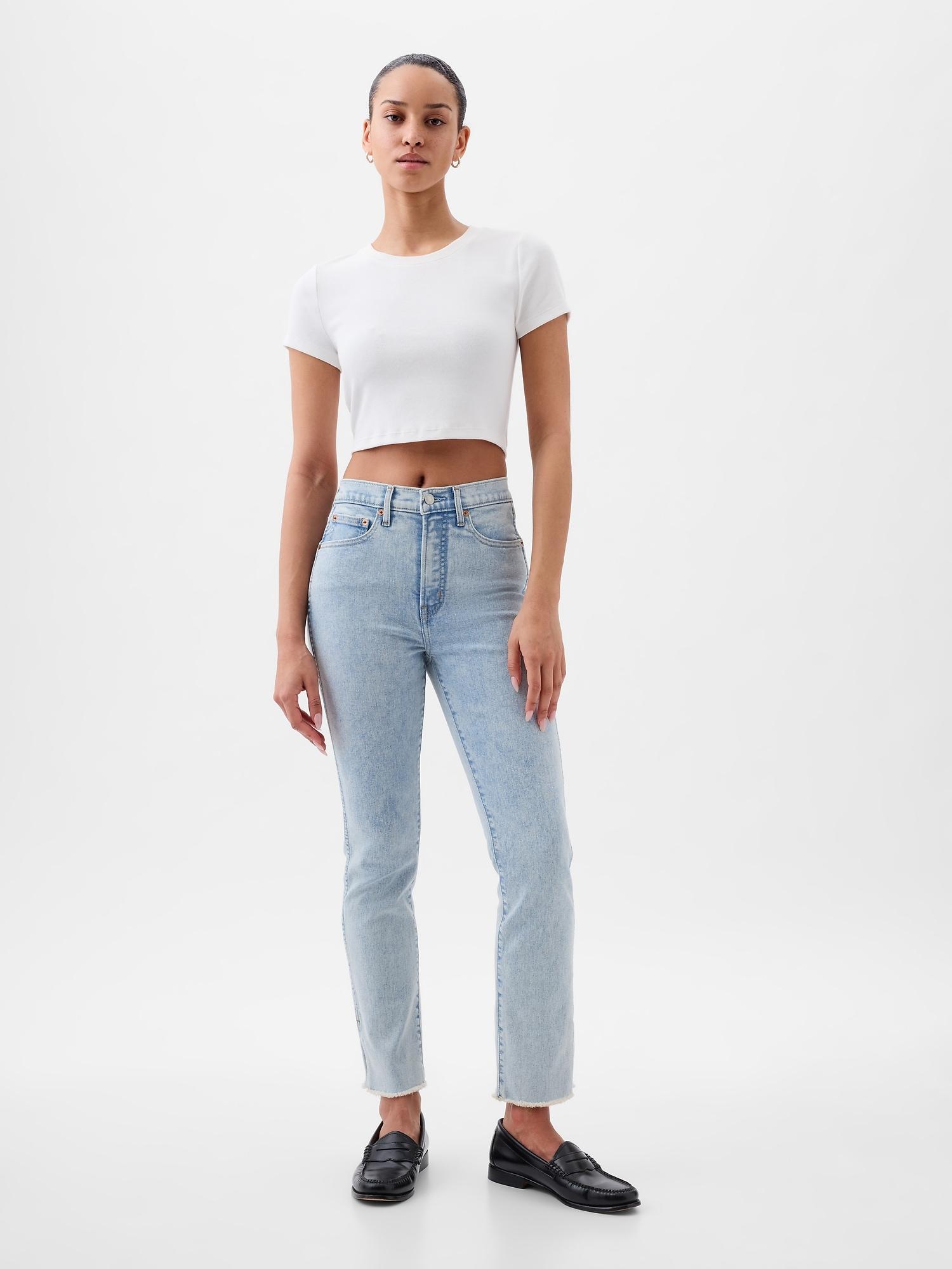 high rise vintage slim jeans