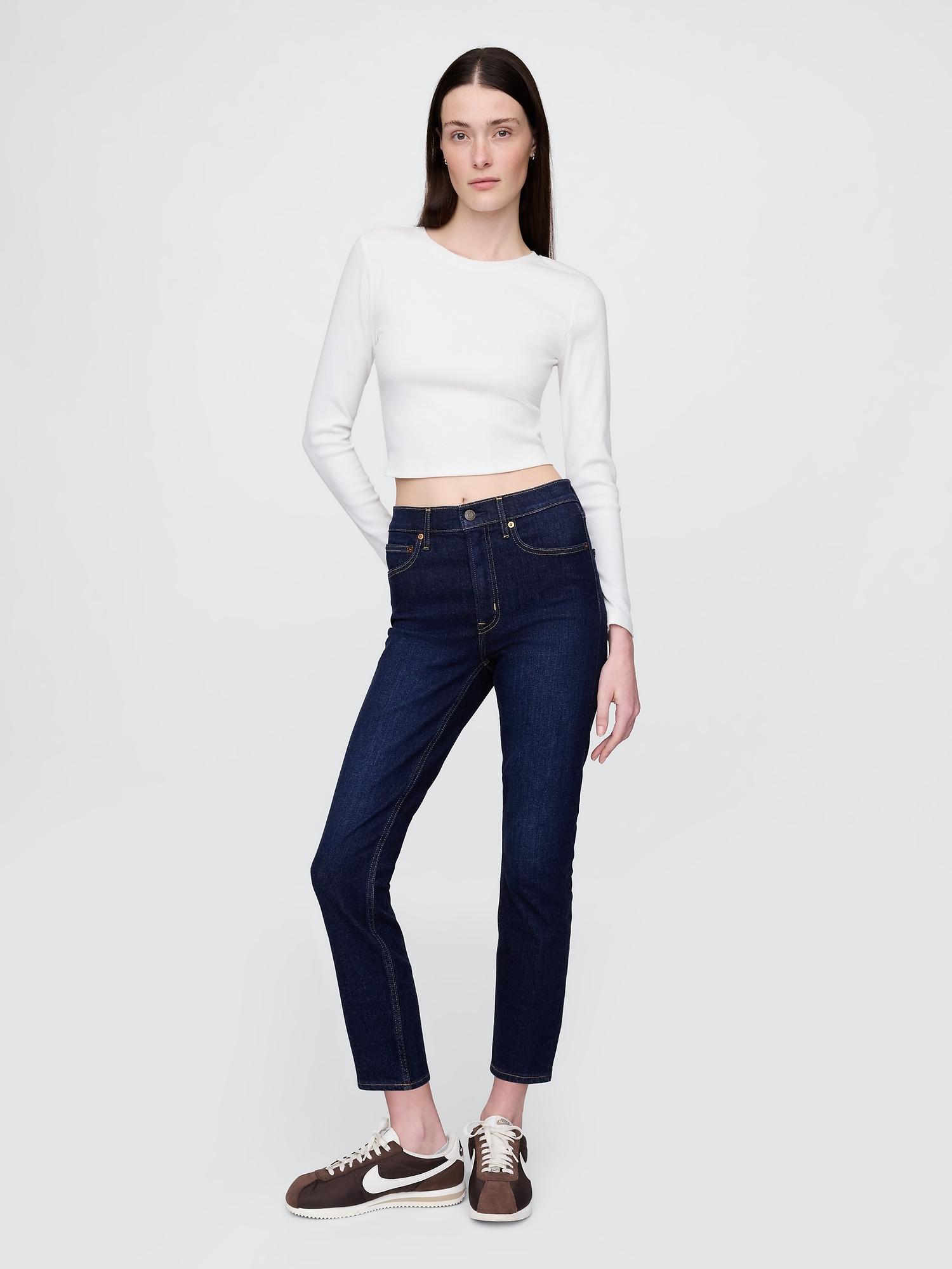 high rise vintage slim jeans