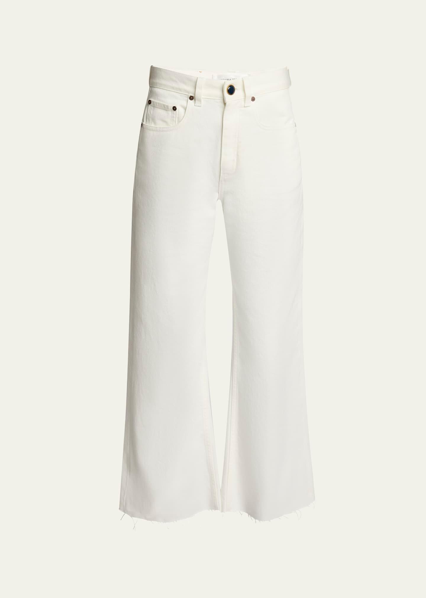 high-rise wide-leg crop jeans