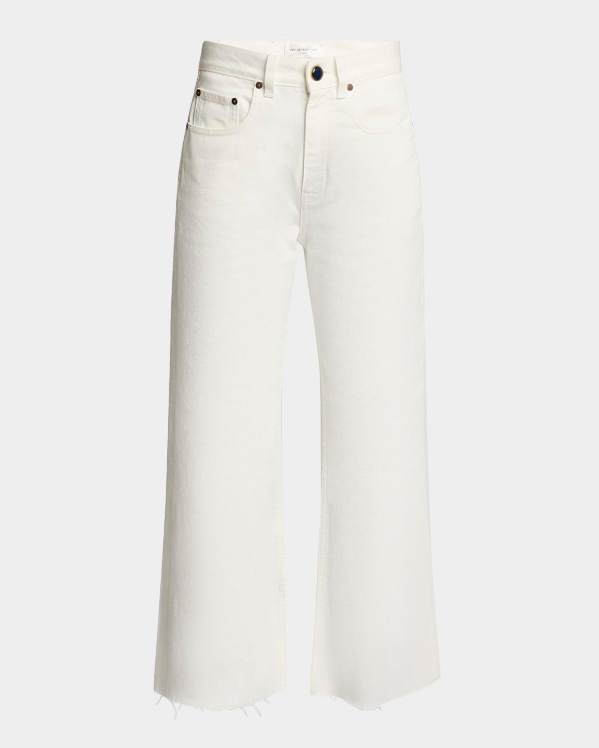 high-rise wide-leg crop jeans