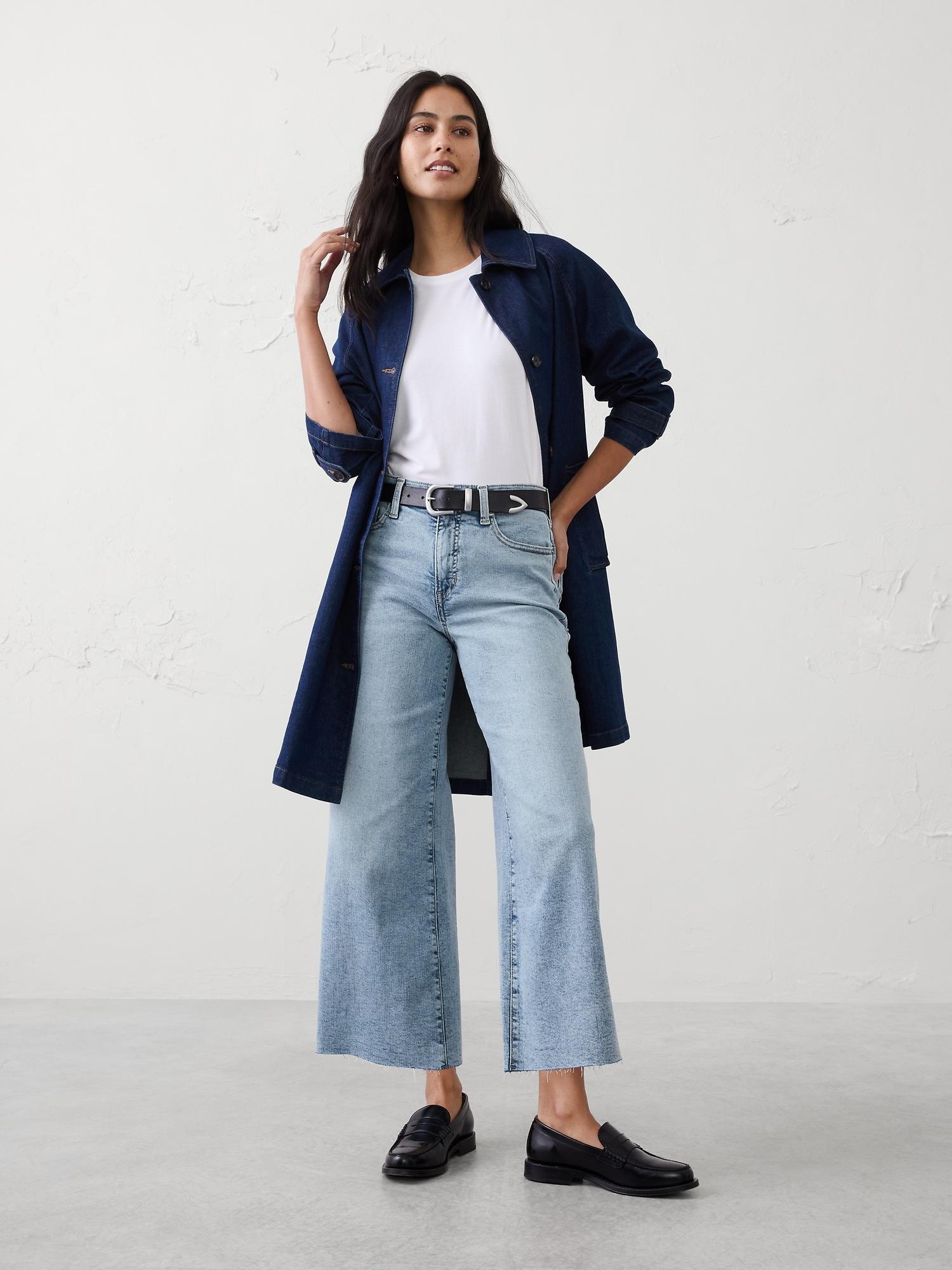 high-rise wide-leg cropped jean