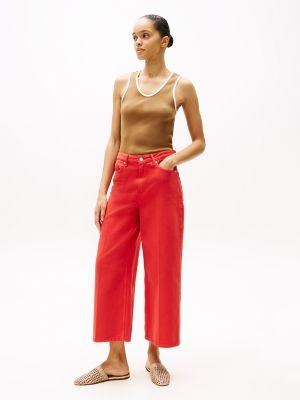high-rise wide leg jean