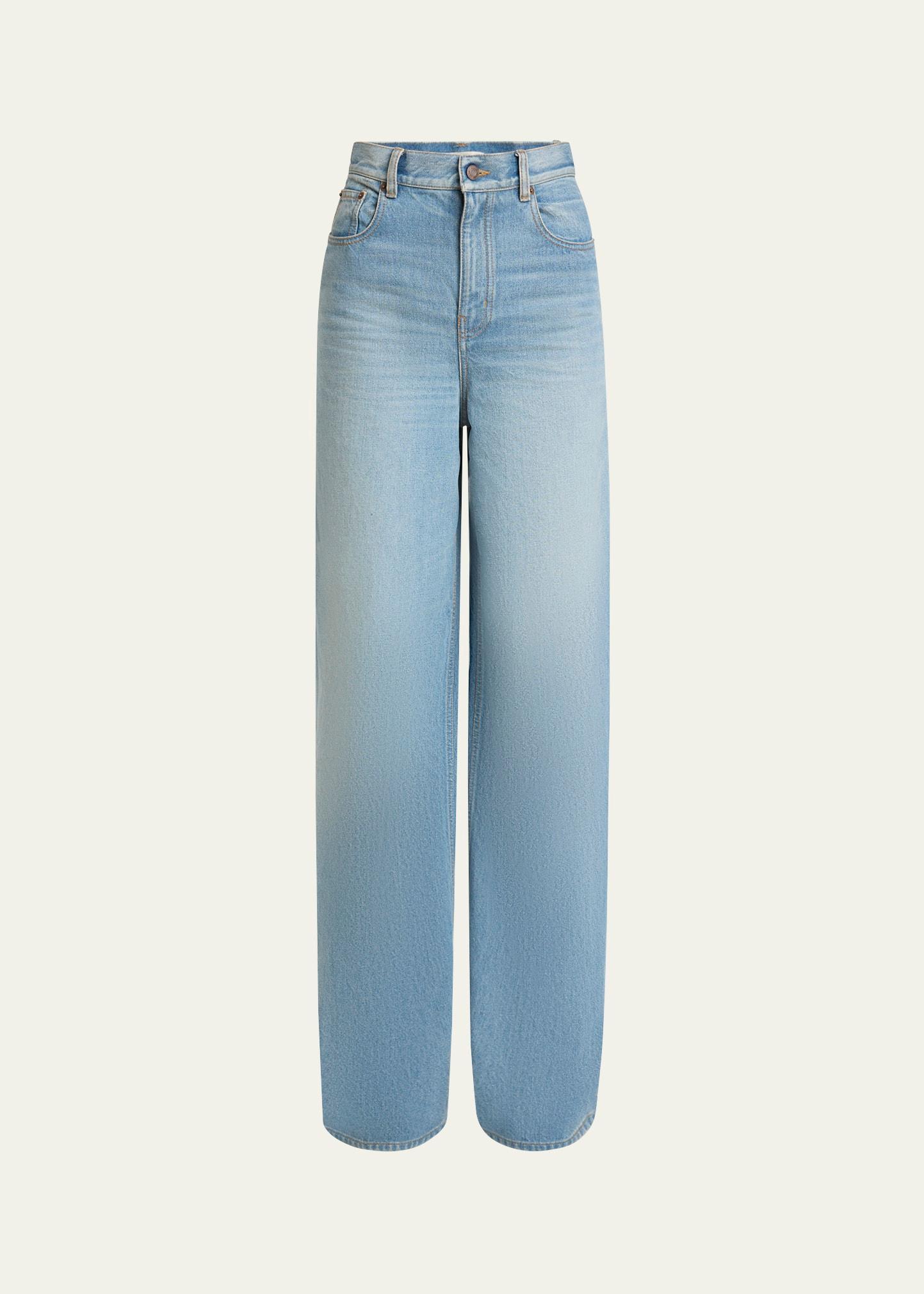 high rise wide leg jeans