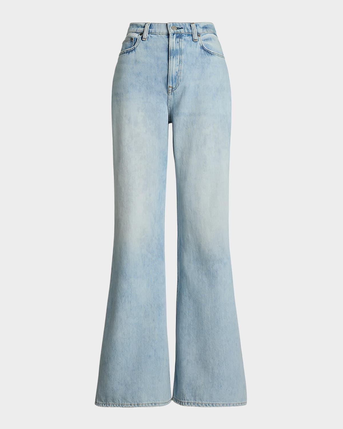 high-rise wide-leg jeans