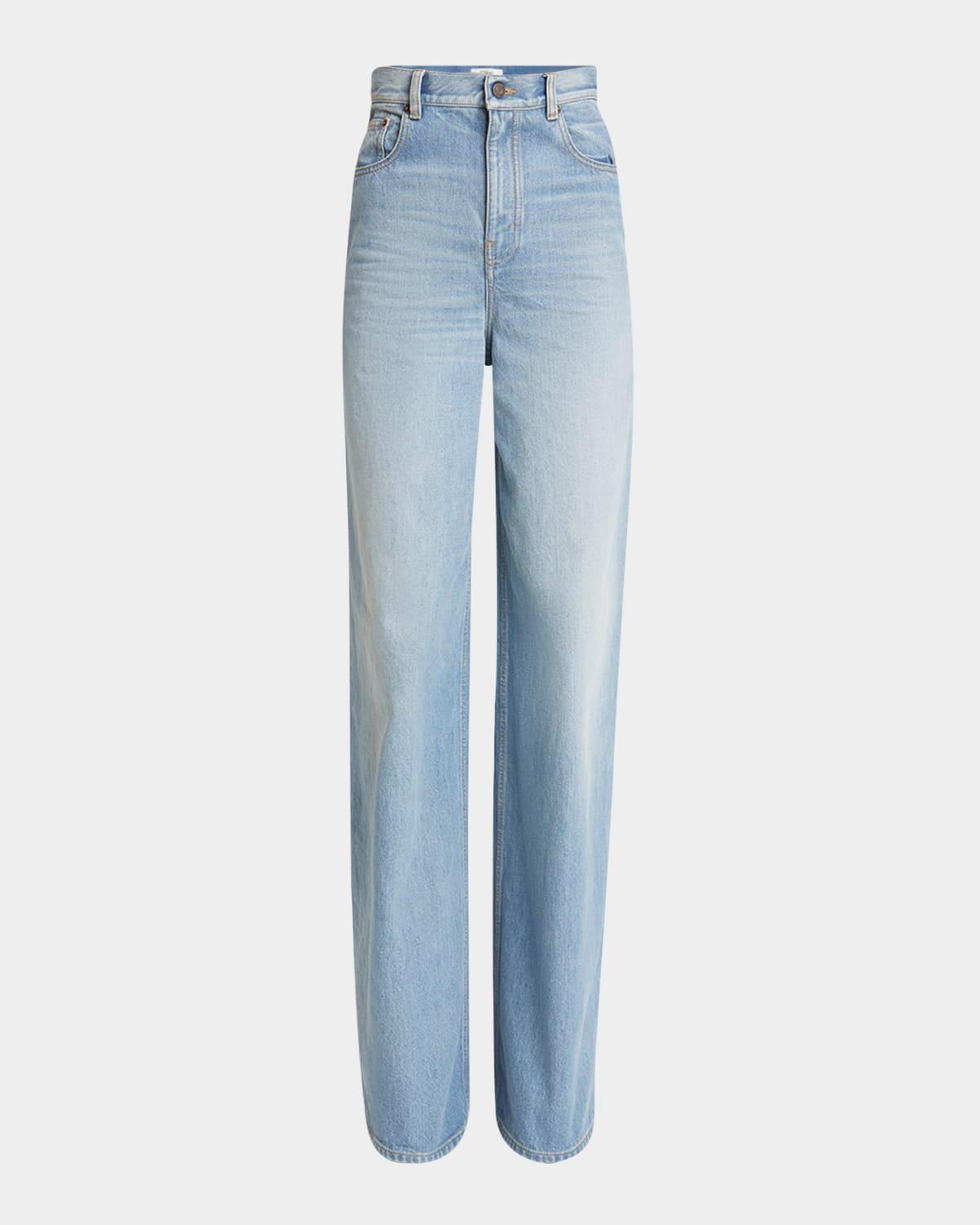 high rise wide leg jeans