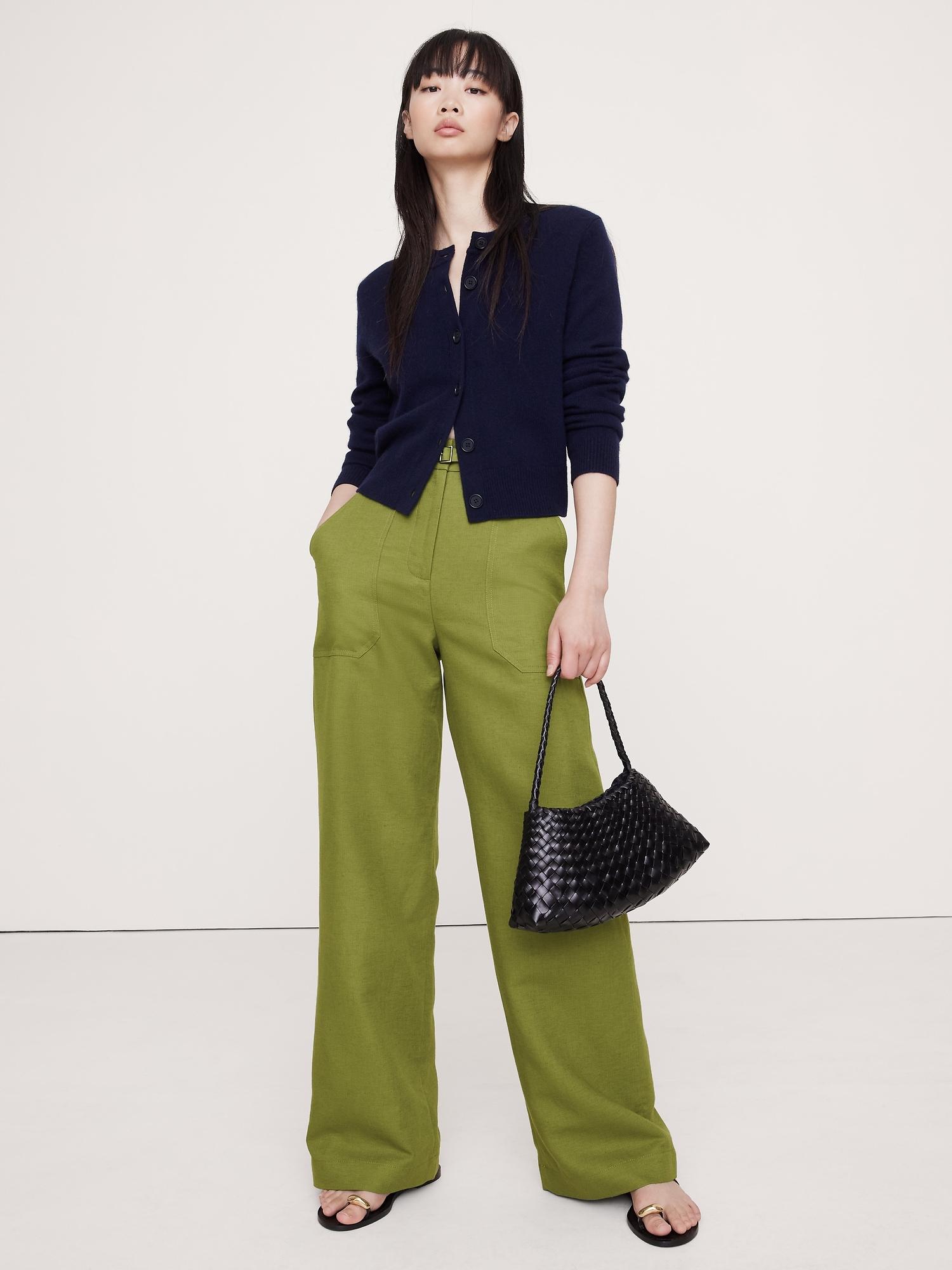 high-rise wide-leg studio pant