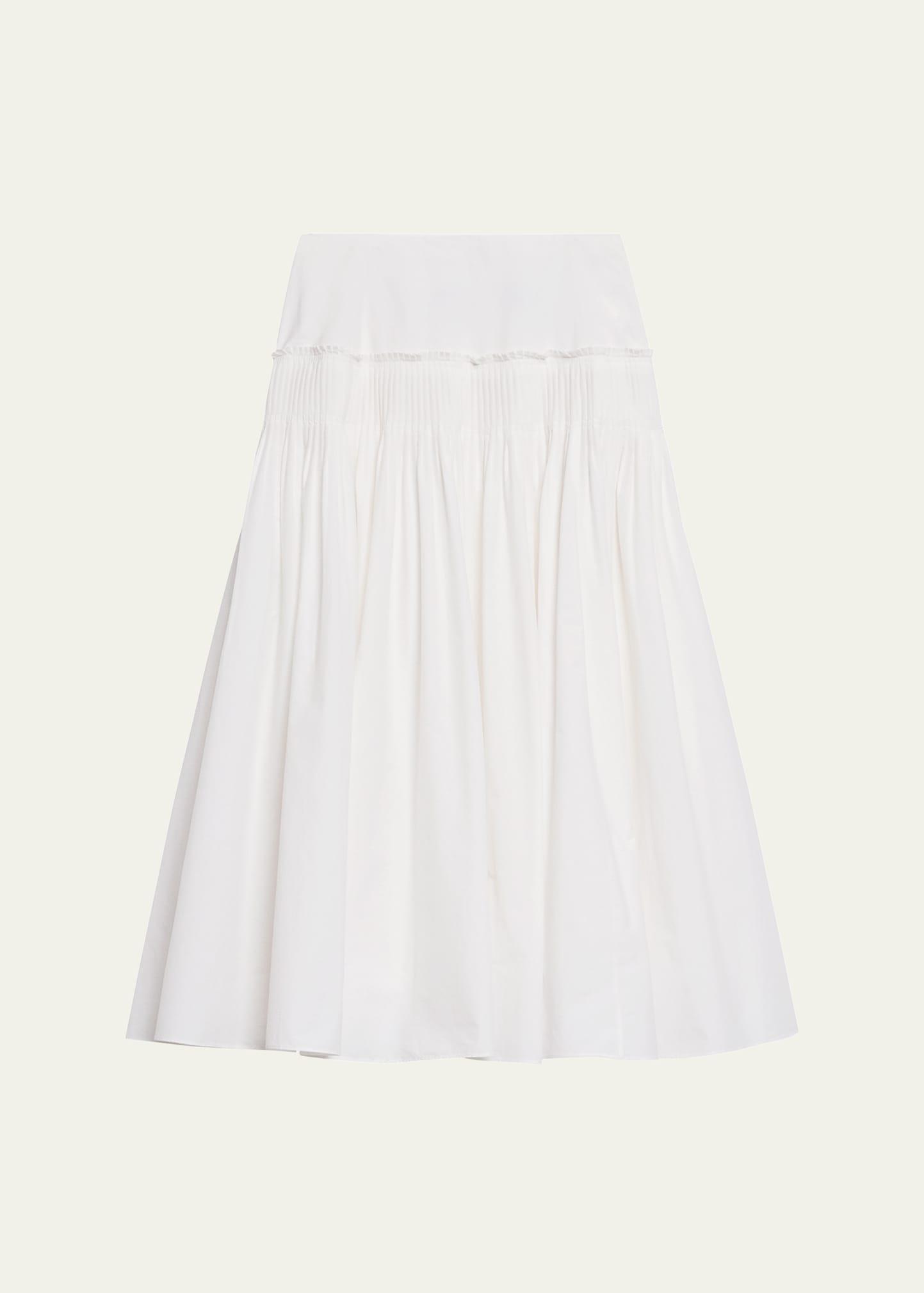 high-rise yoke skirt