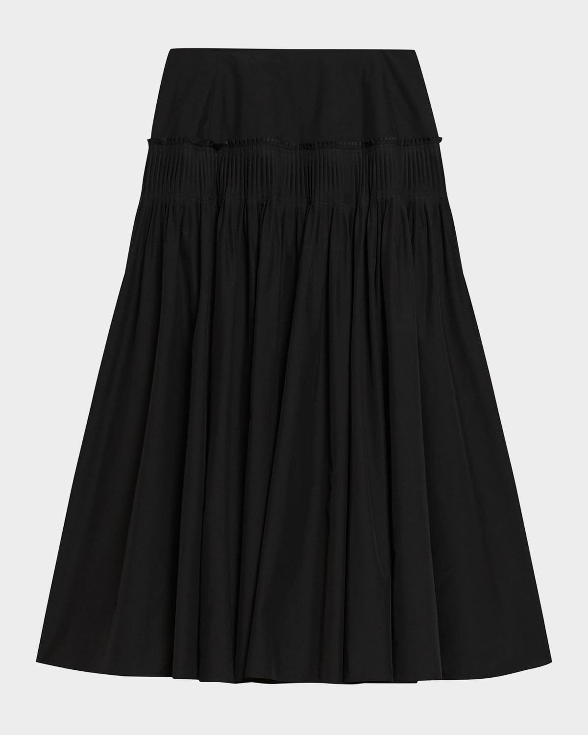 high-rise yoke skirt
