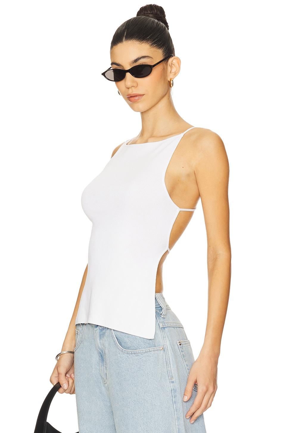 high straight neck top