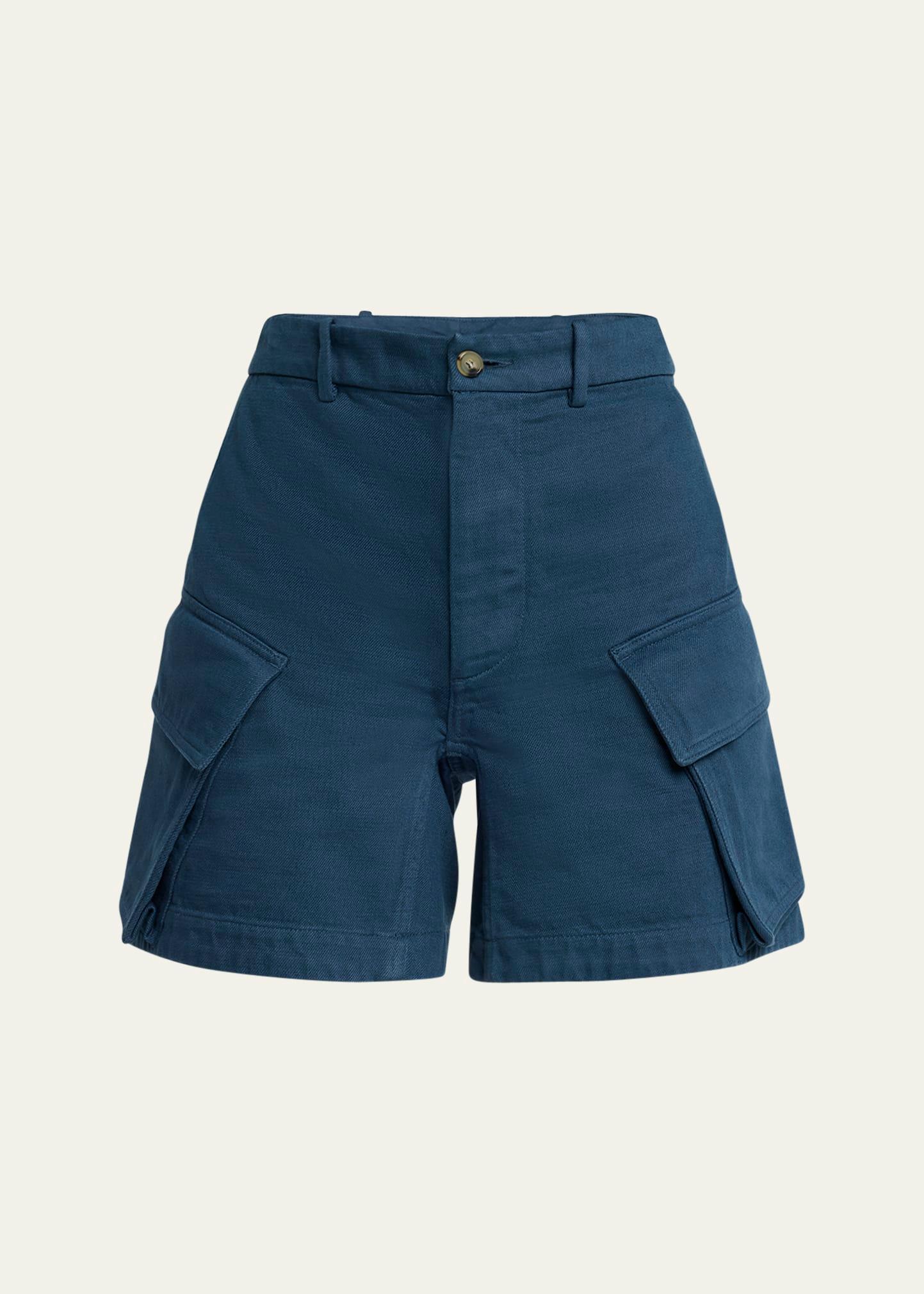 high waist cargo shorts