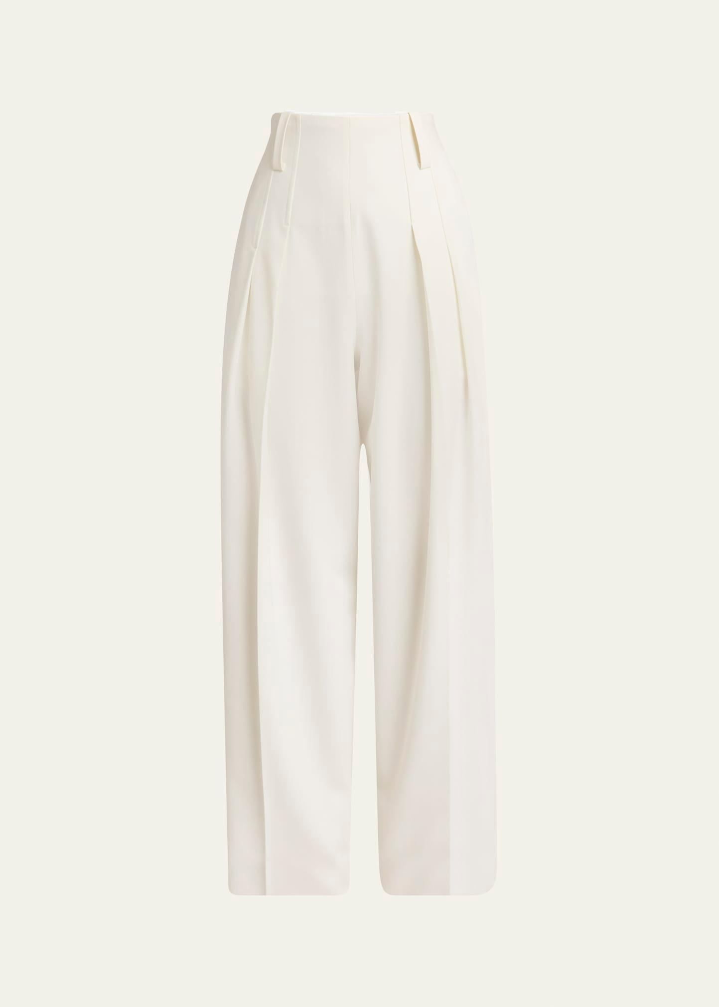 high waist cinched trousers