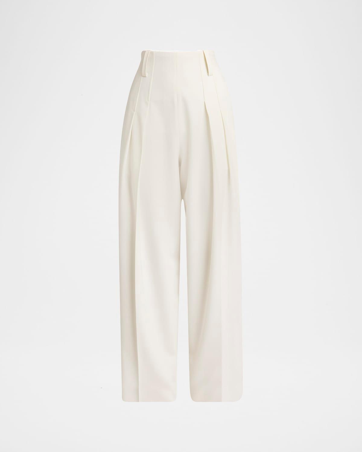 high waist cinched trousers