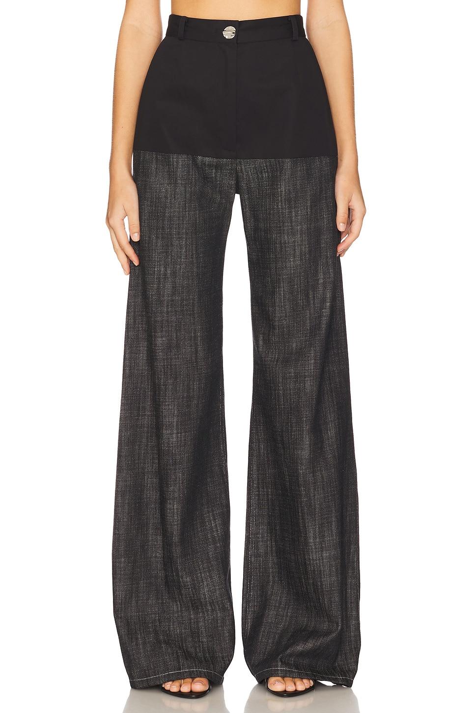 high-waist combo pant