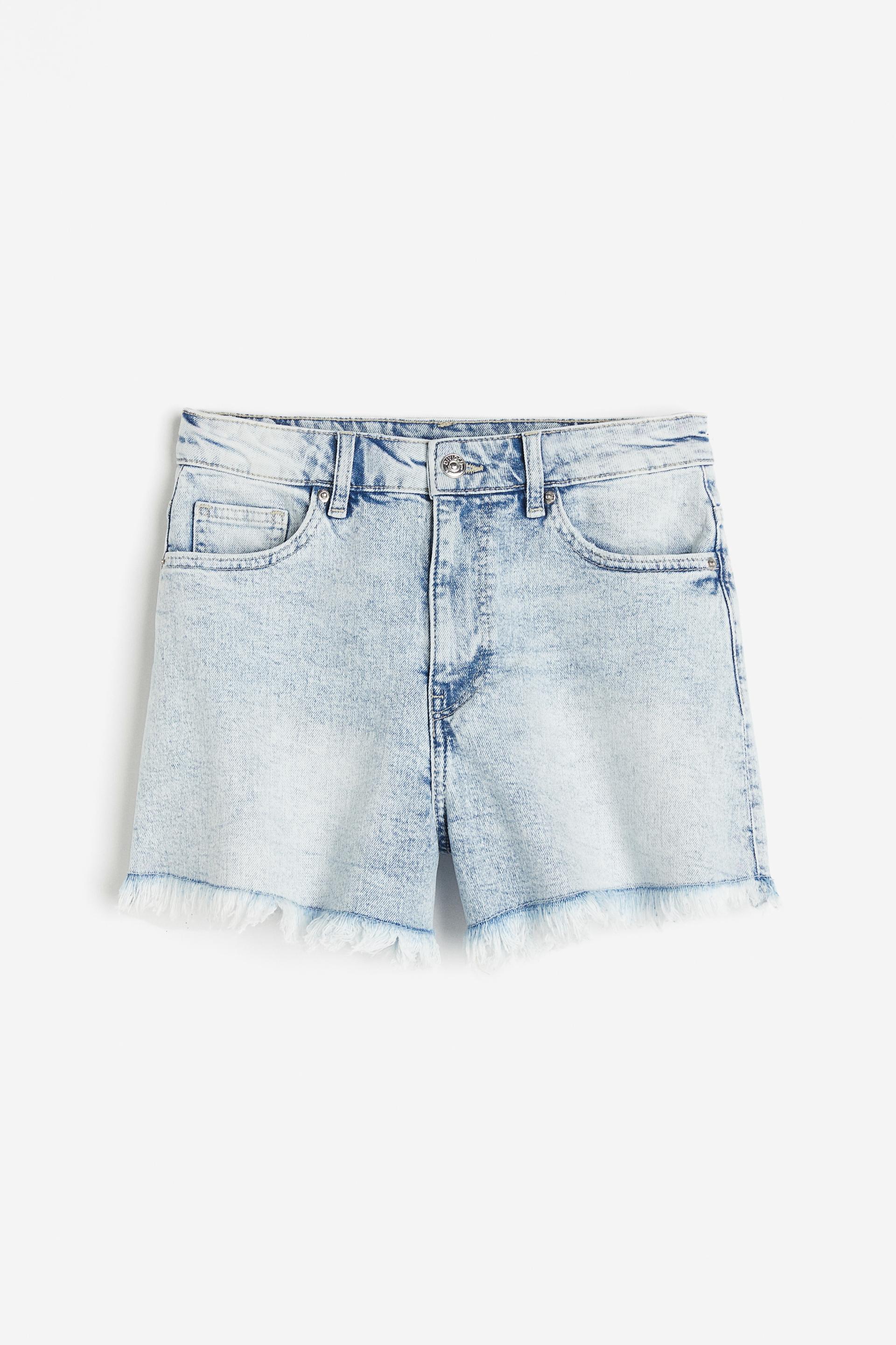 high waist denim shorts