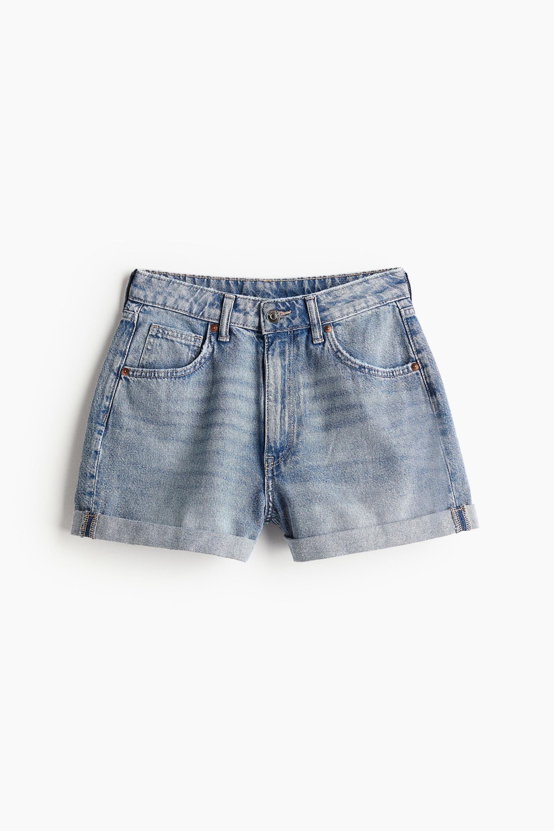 high waist denim shorts