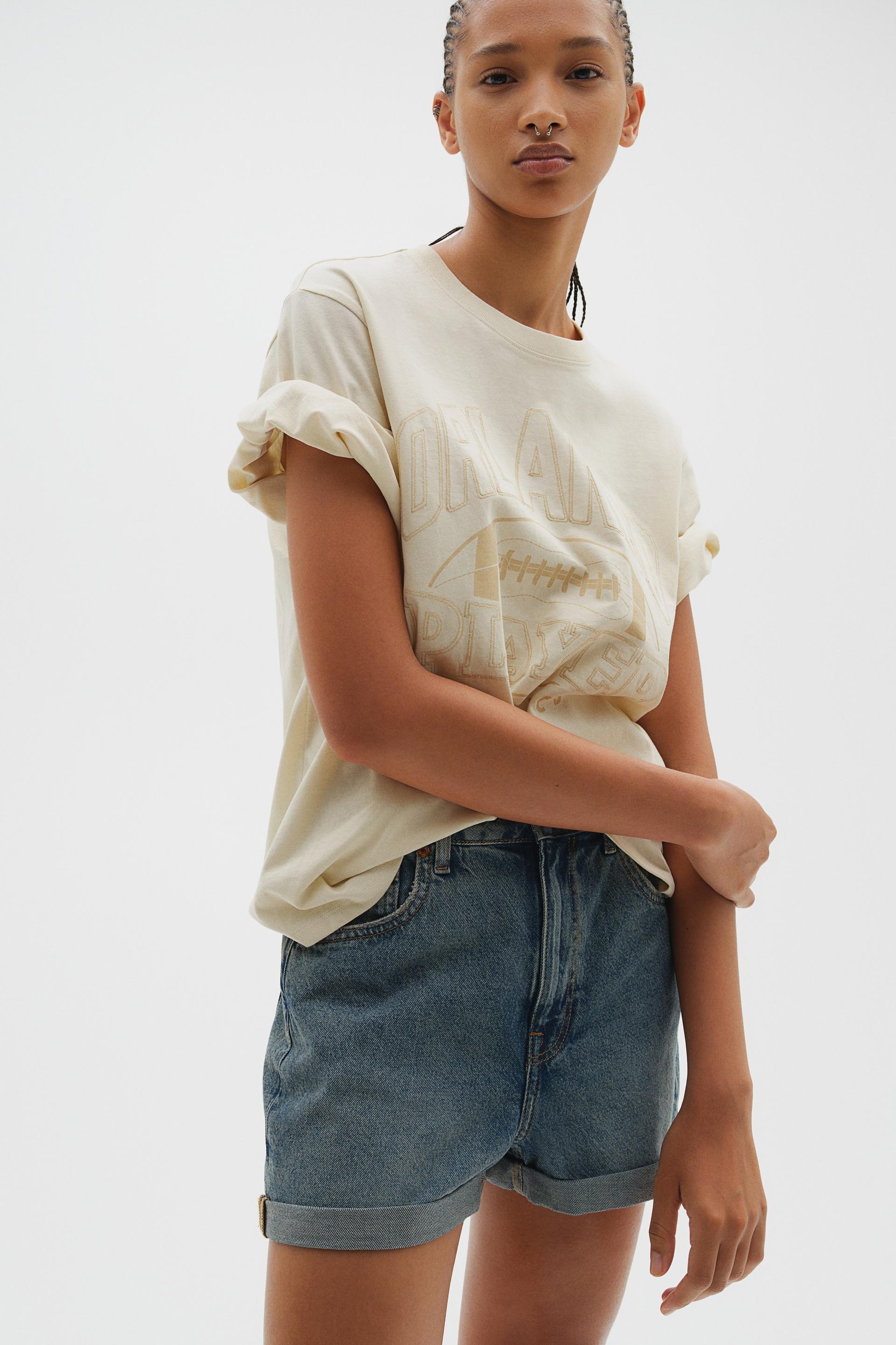 high waist denim shorts