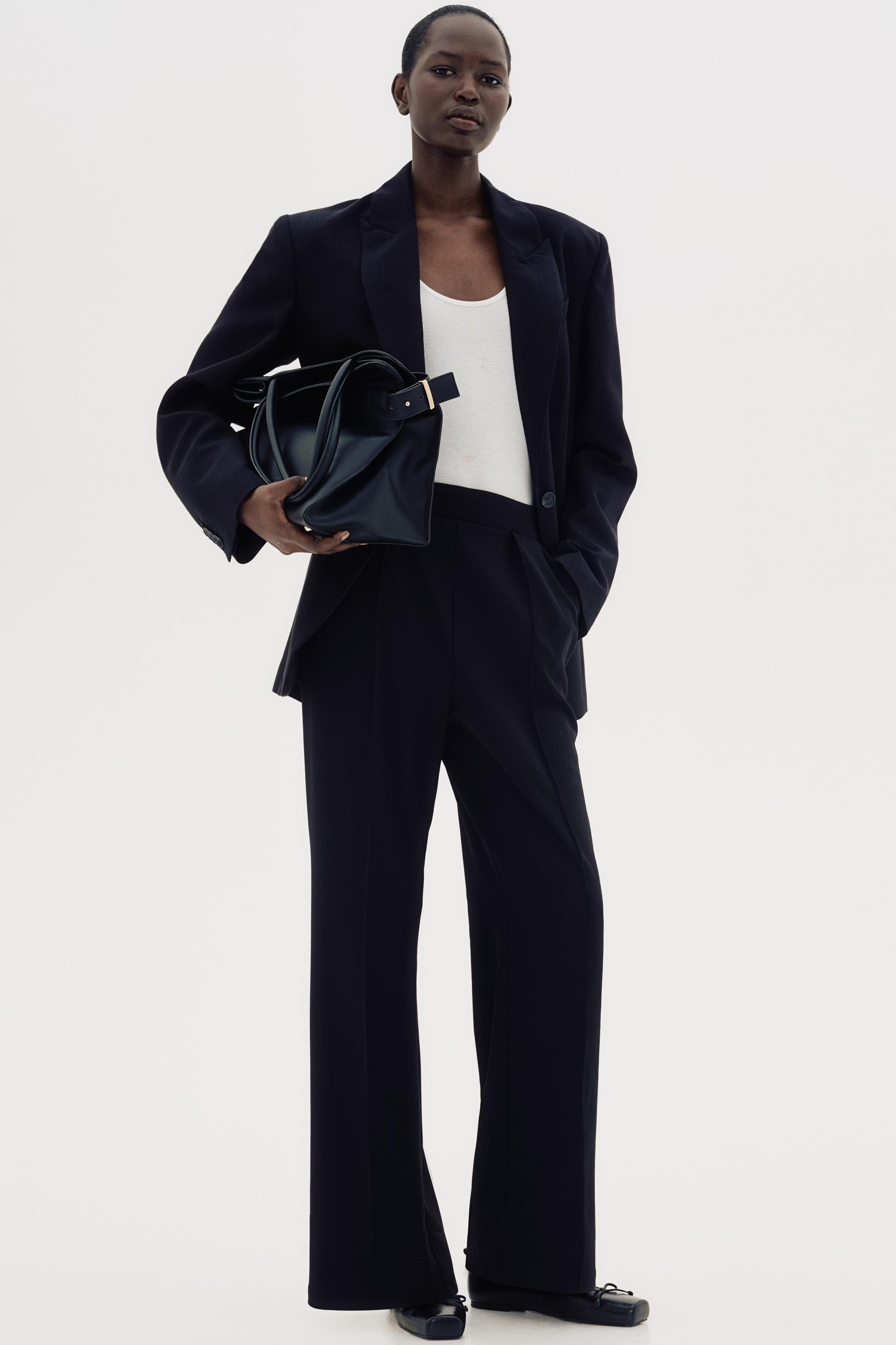 high-waist dress pants
