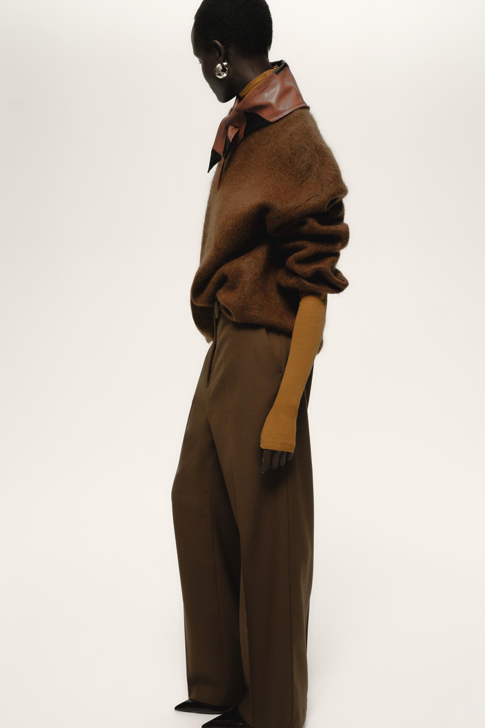 high-waist dress pants