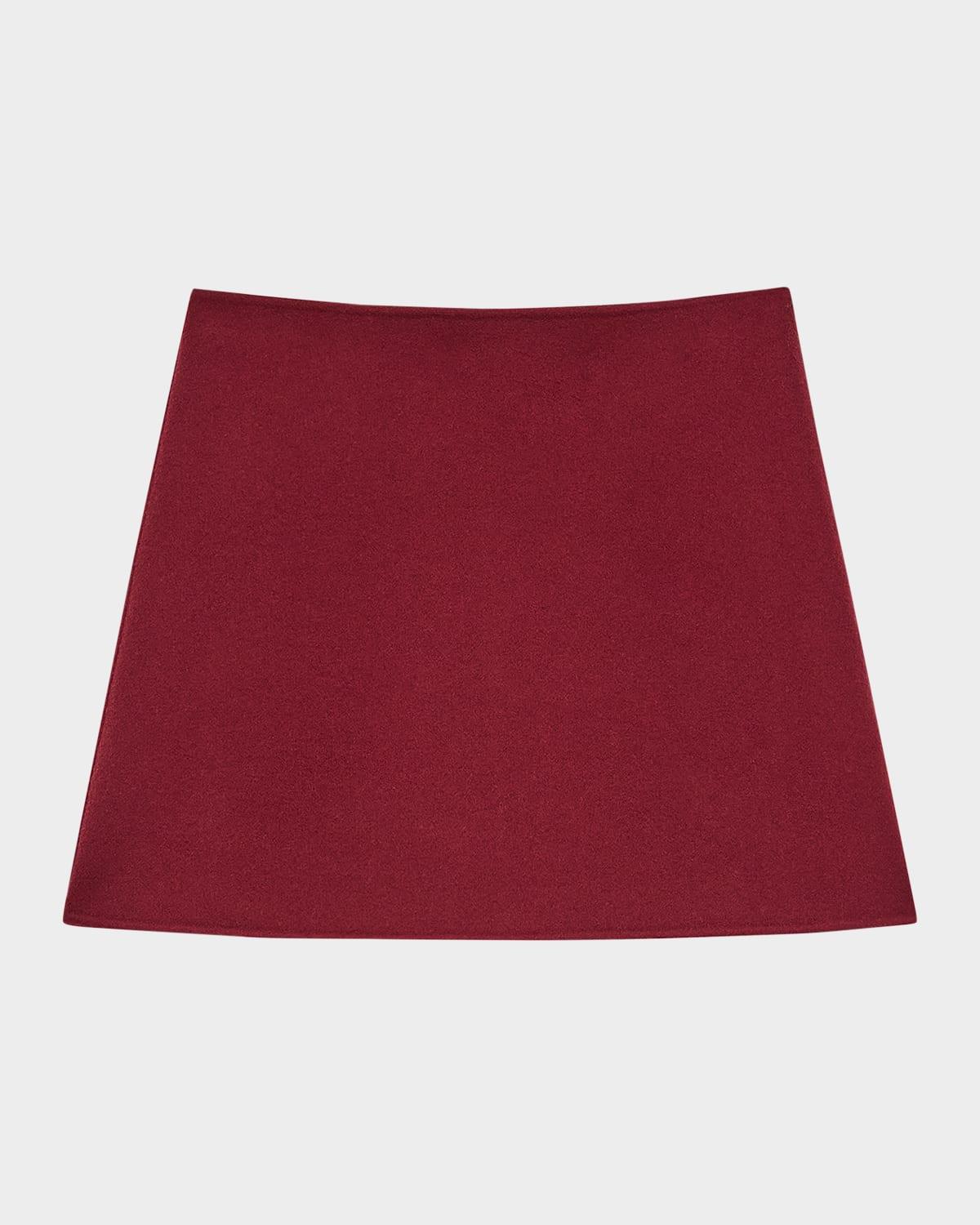 high-waist mini skirt