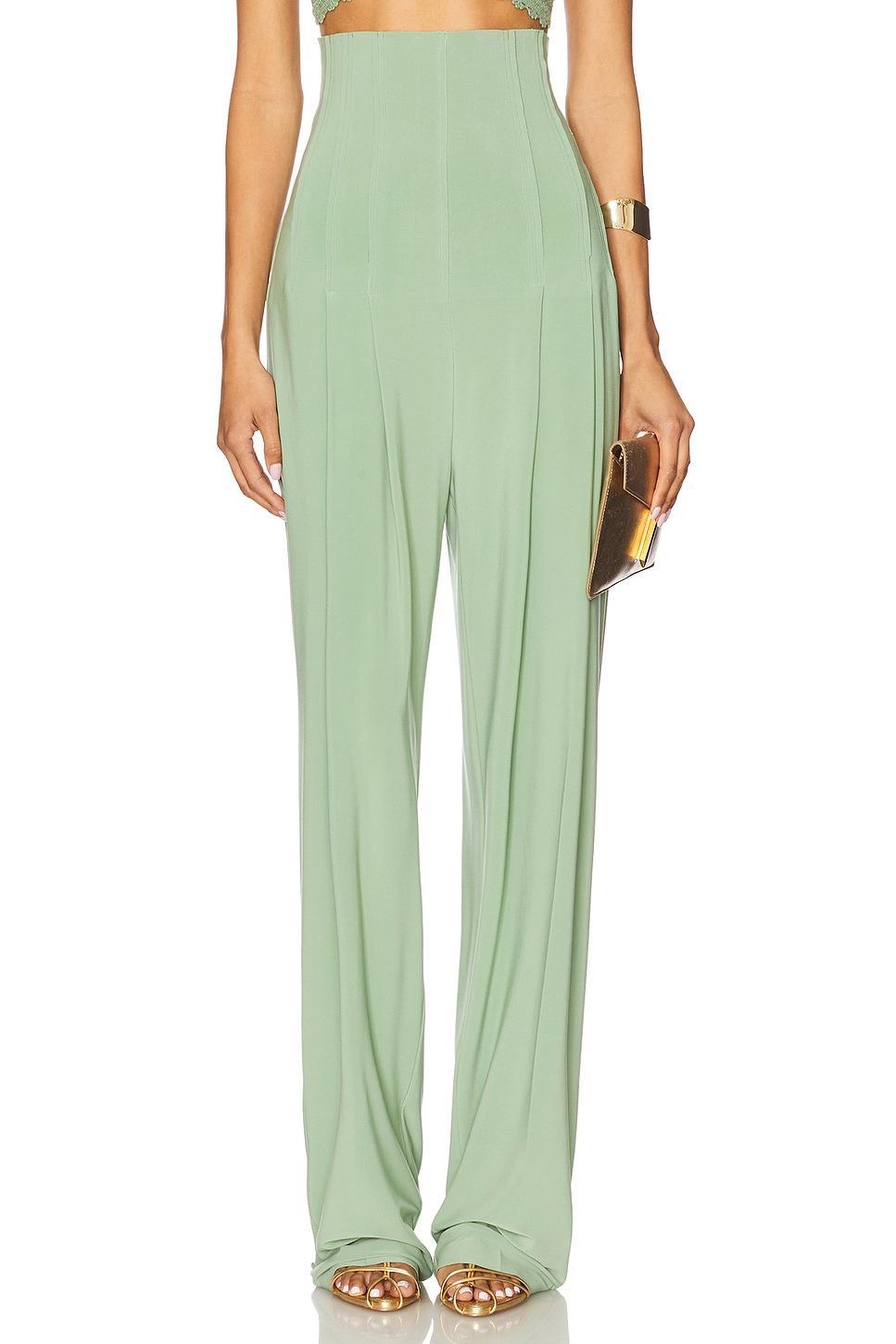 high waist tailored pleat pant
