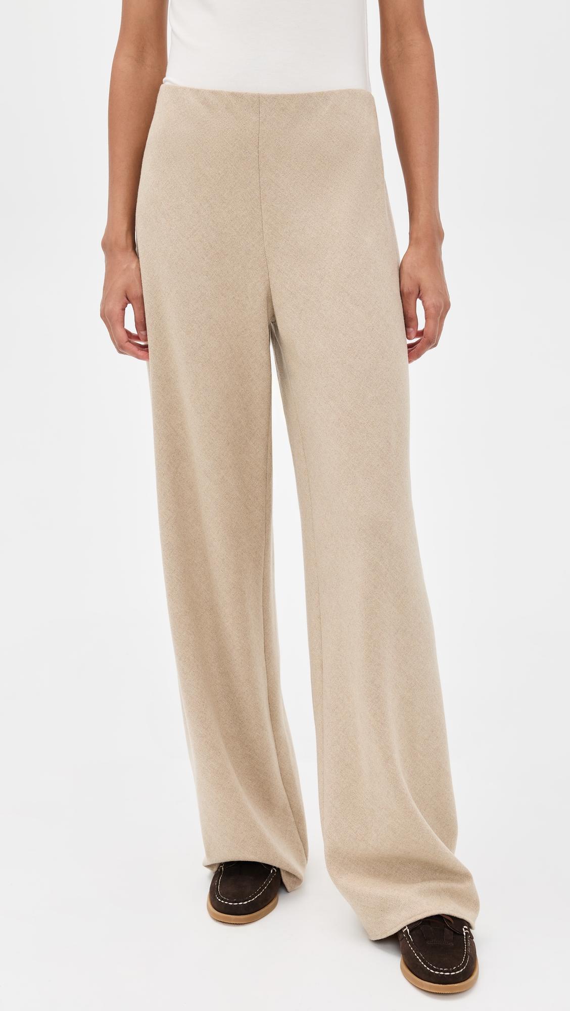 high waist wool blend bias pants