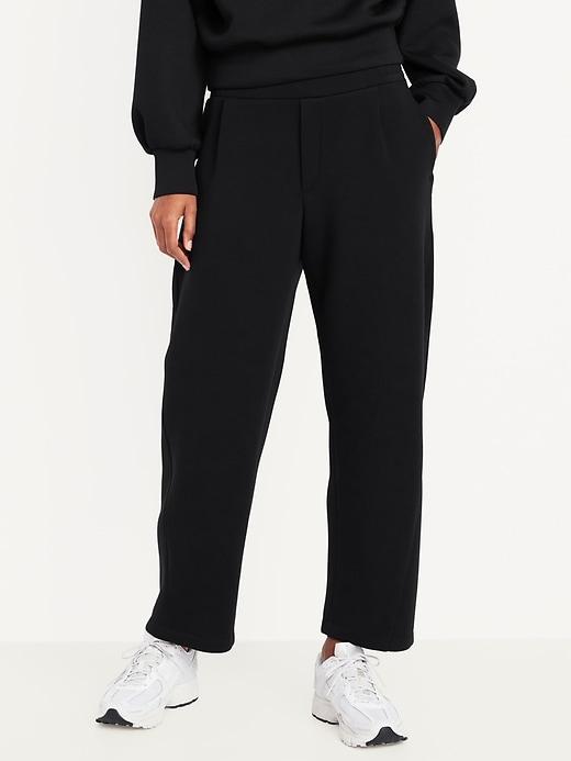 high-waisted bounce fleece barrel sweatpants