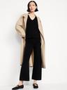 high-waisted crop kick flare sweater pants