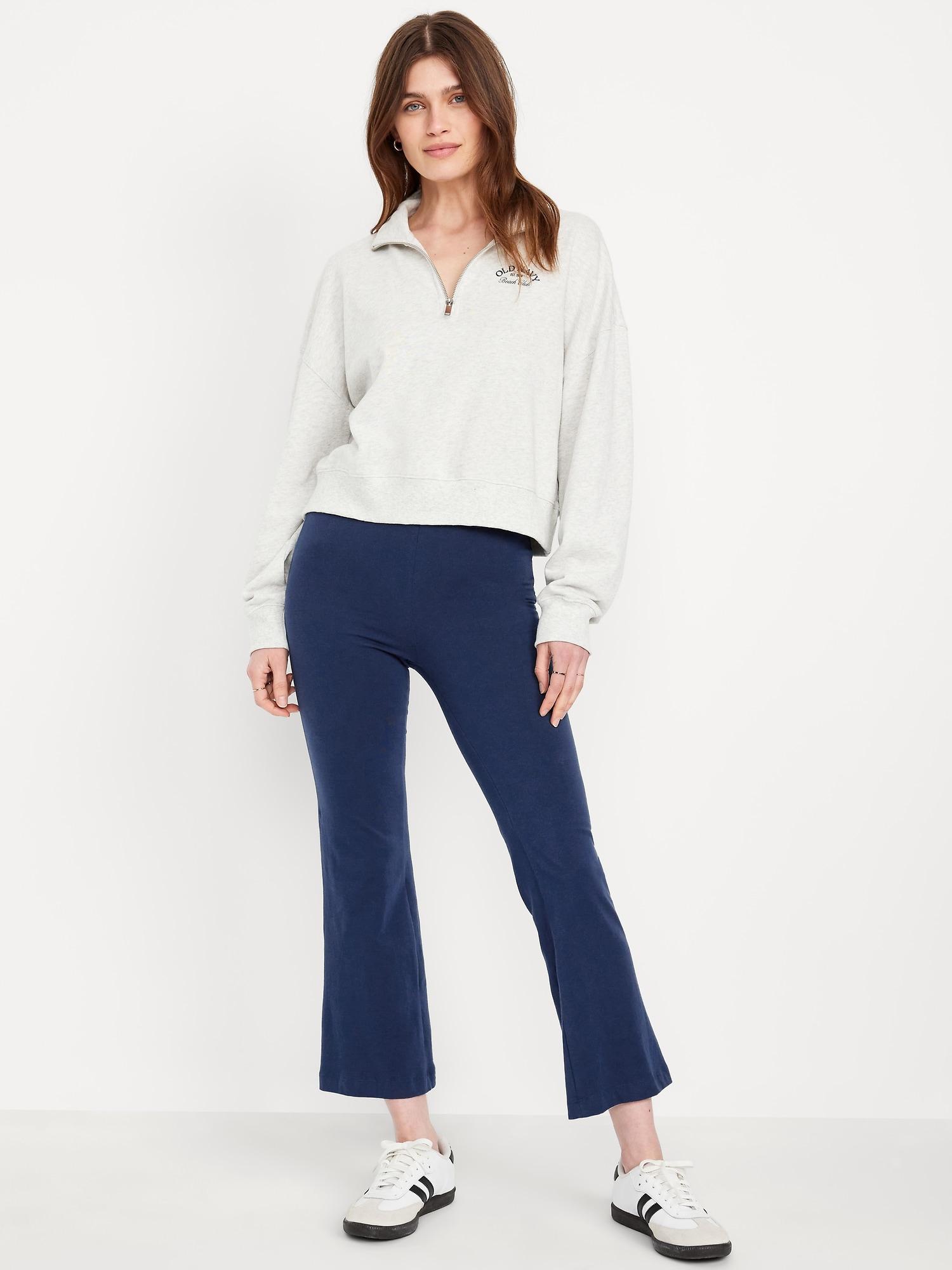 high-waisted fashion flare leggings