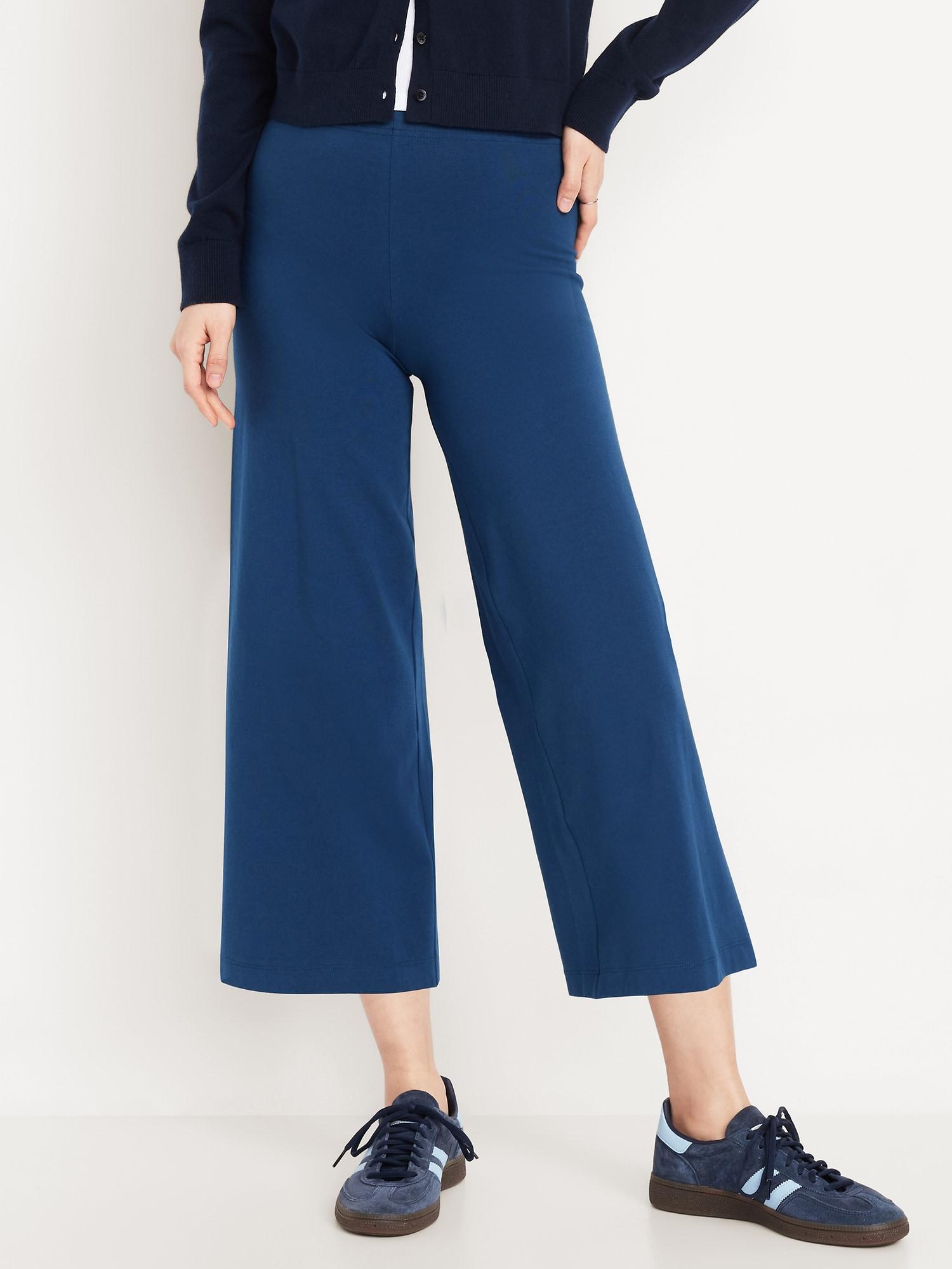 high-waisted fashion wide-leg cropped leggings