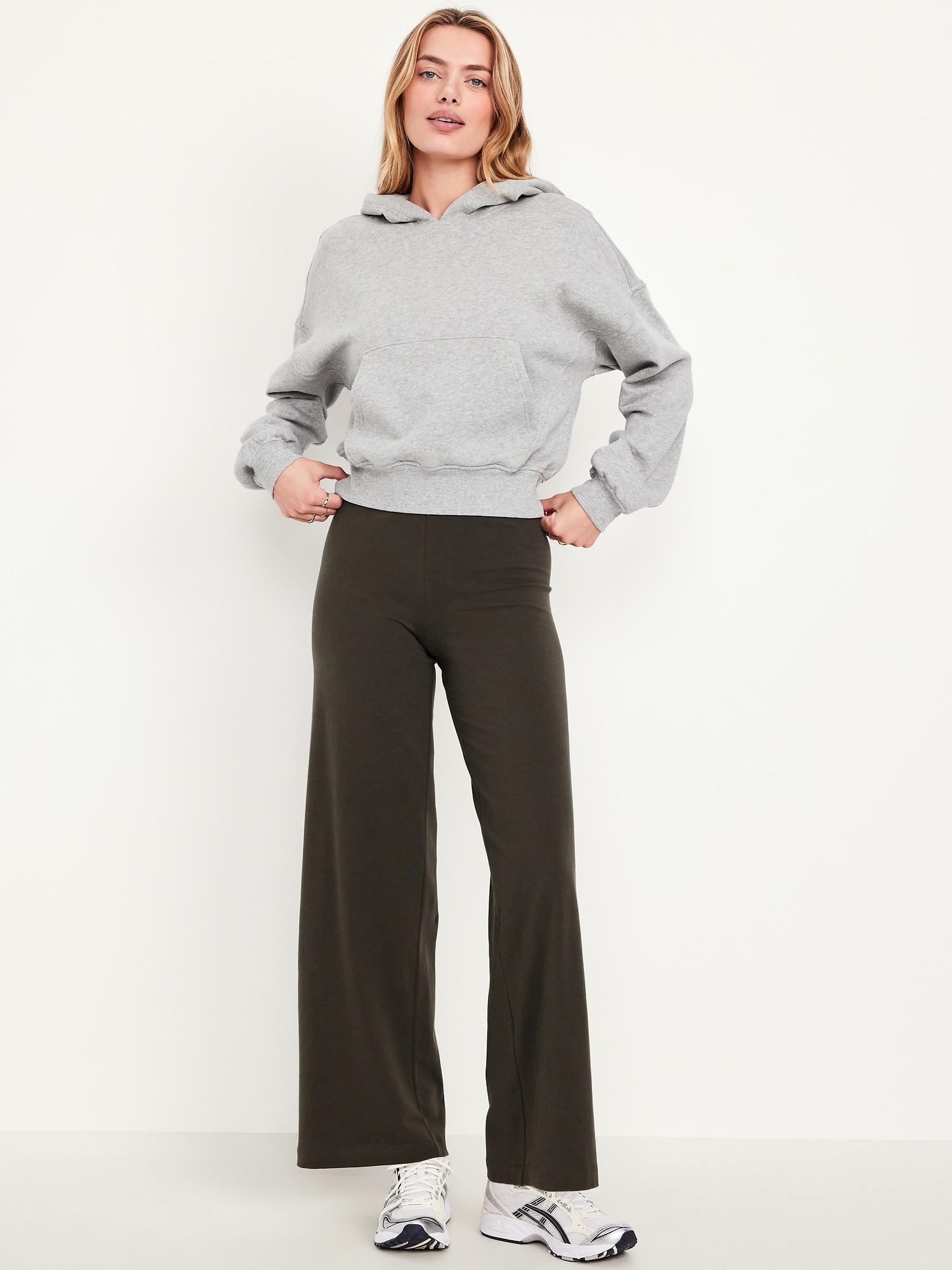 high-waisted fashion wide-leg leggings