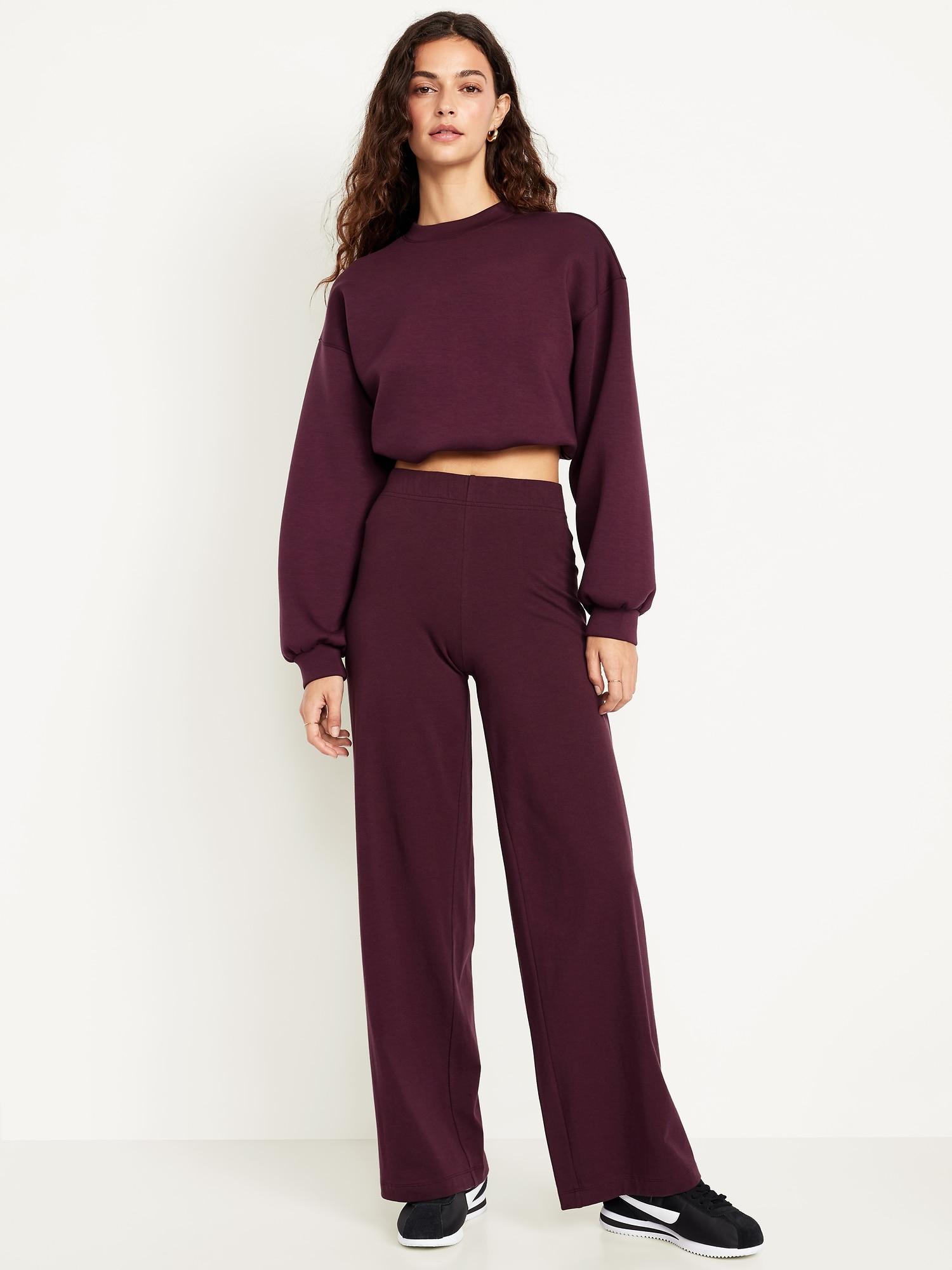 high-waisted fashion wide-leg leggings
