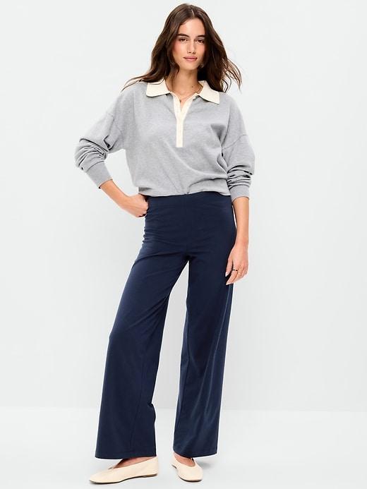 high-waisted fashion wide-leg leggings